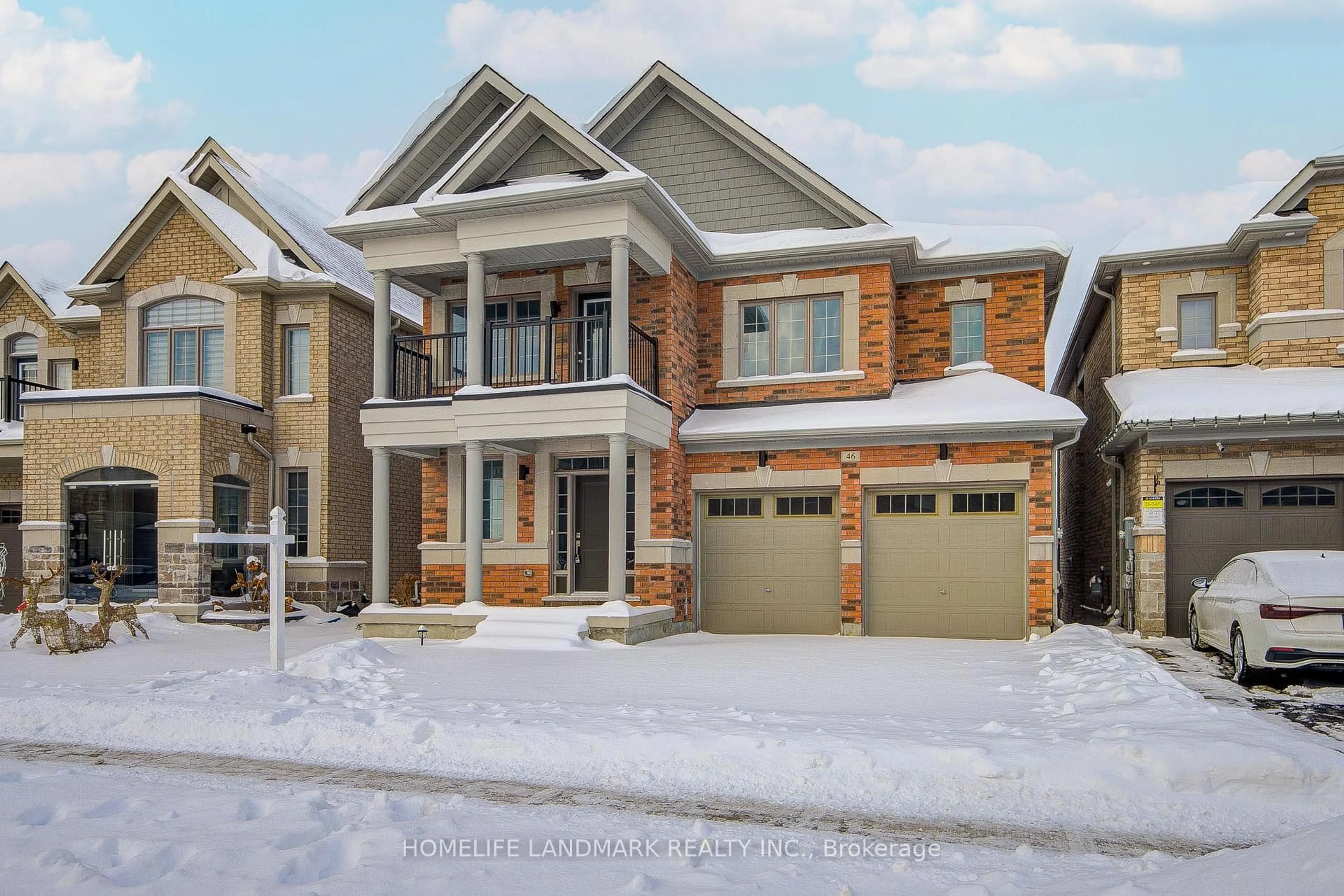 Home with brick exterior material, street for 46 Marlene Johnston Dr, East Gwillimbury Ontario L9N 0V1