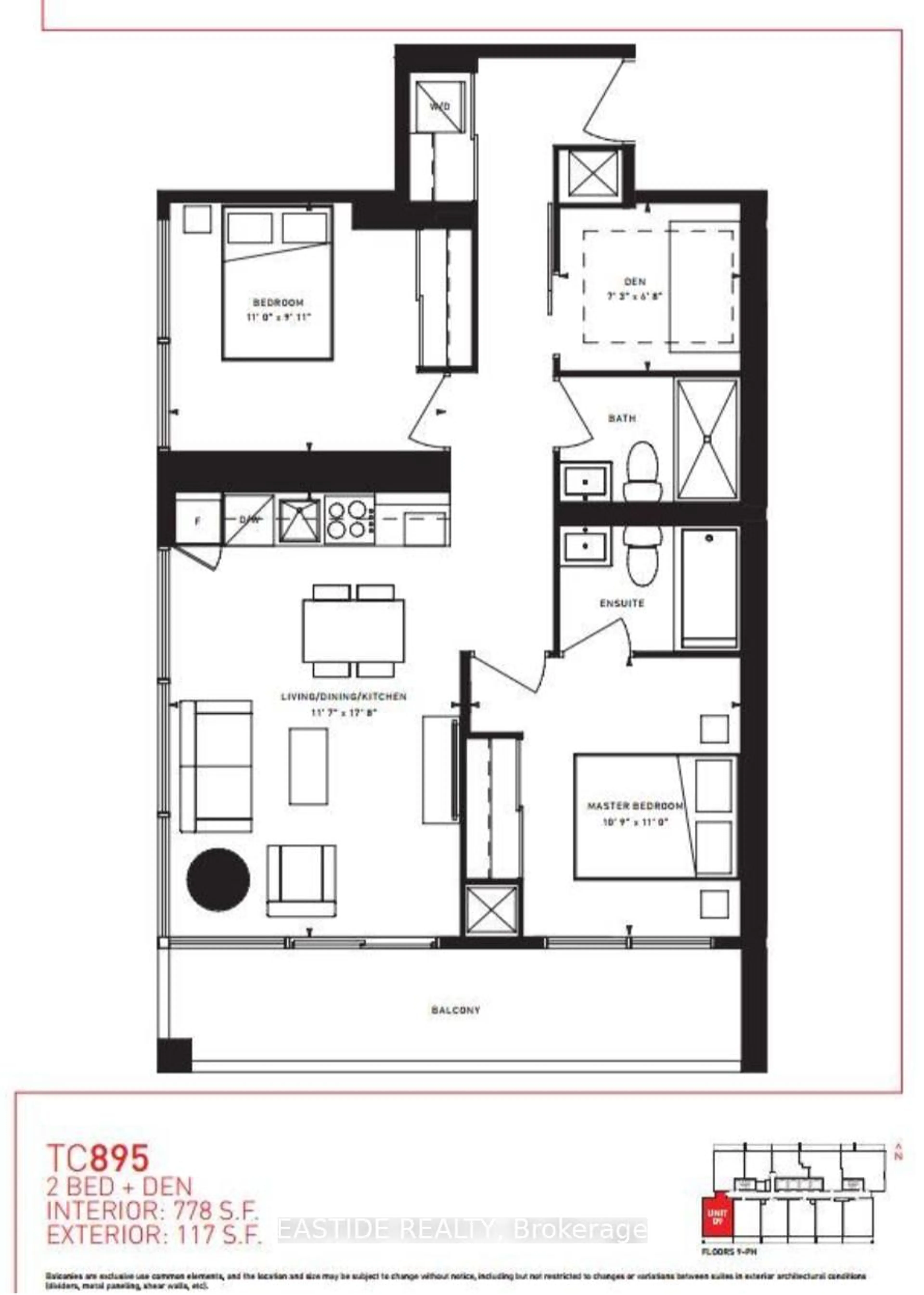 Floor plan for 5 Buttermill Ave #5309, Vaughan Ontario L4K 0J5