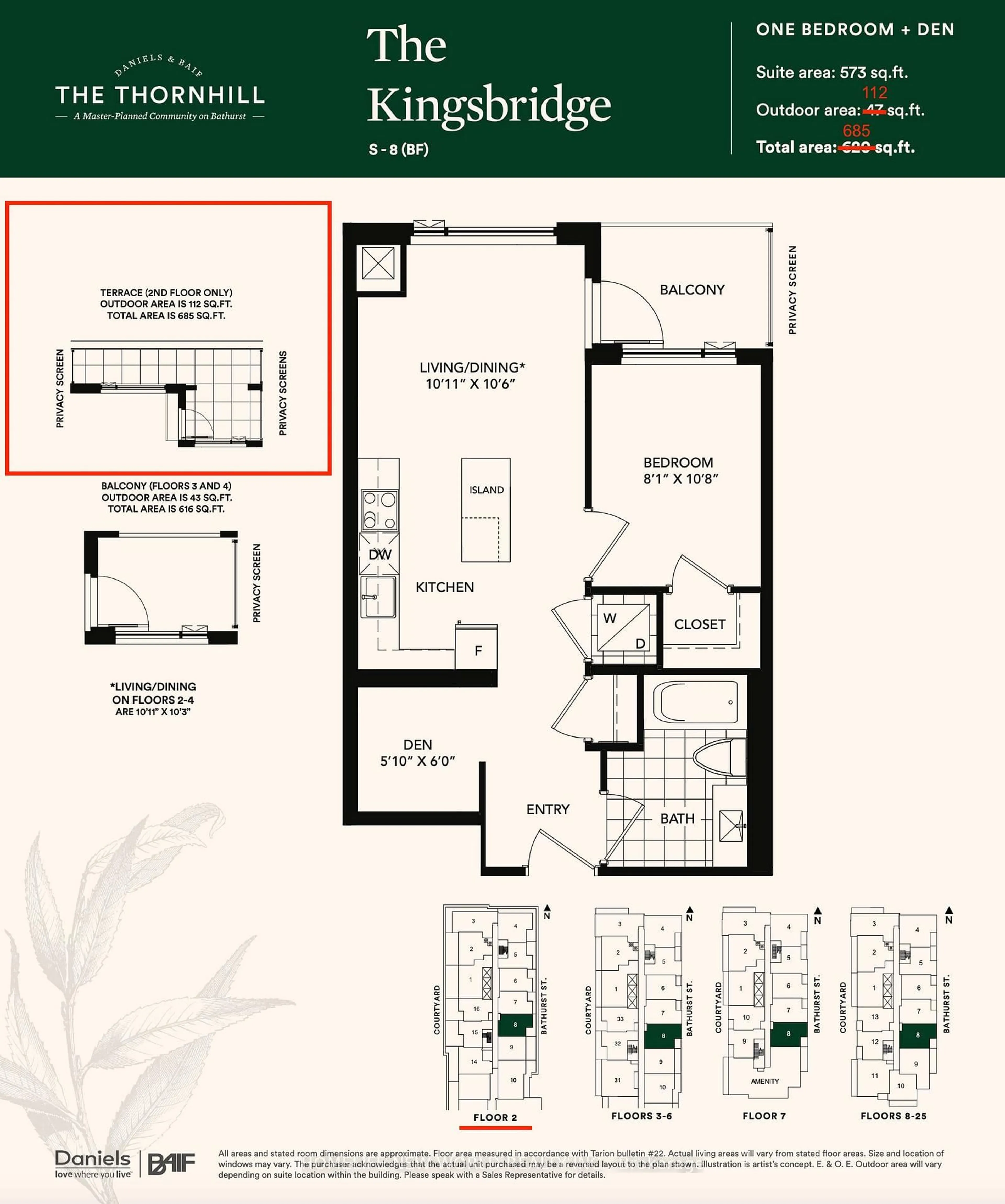 Floor plan for 7950 Bathurst St #B-208, Vaughan Ontario L4J 0L4