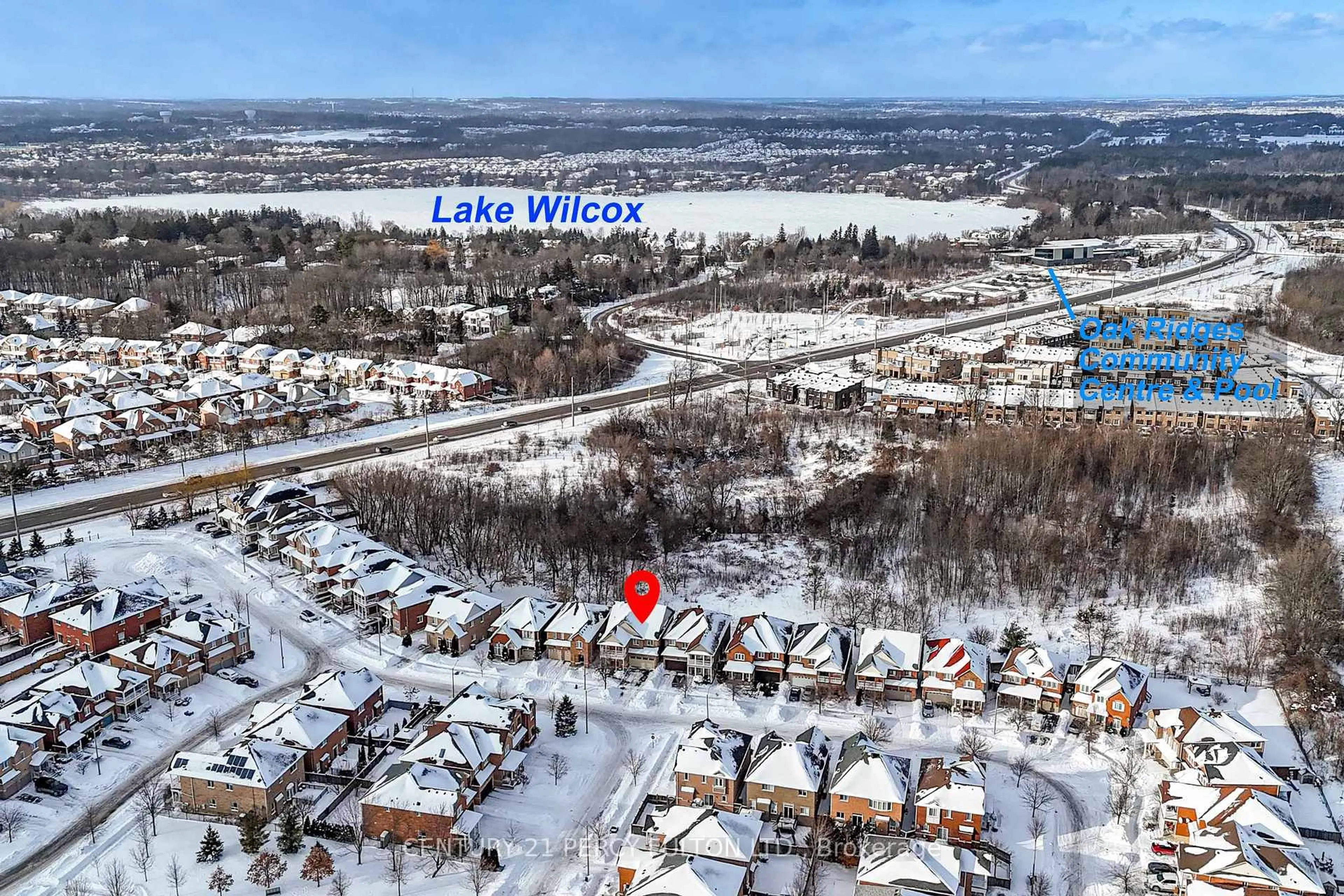 A pic from outside/outdoor area/front of a property/back of a property/a pic from drone, water/lake/river/ocean view for 117 Maroon Dr, Richmond Hill Ontario L4E 5B7
