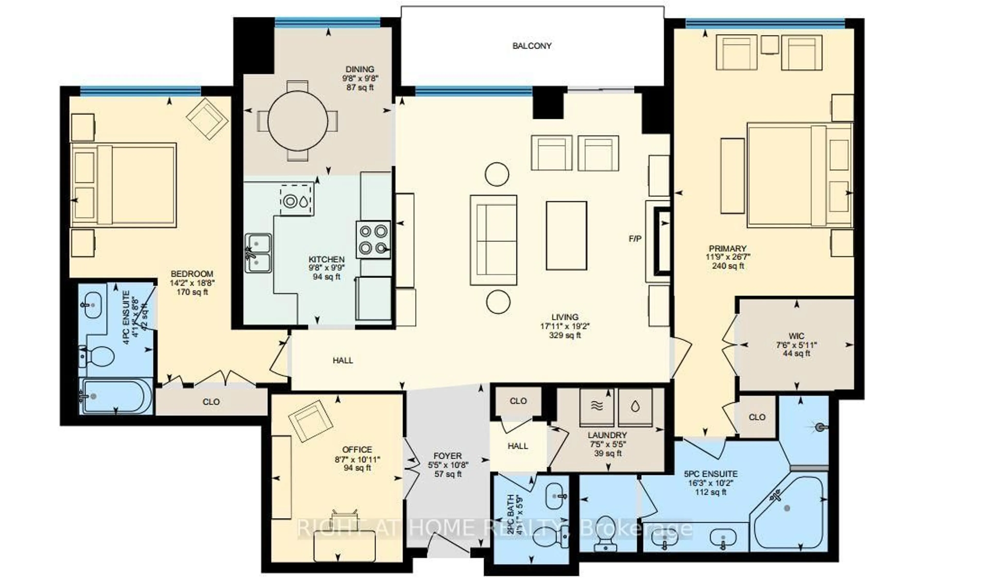 Floor plan for 33 Cox Blvd #1831, Markham Ontario L3R 8A6