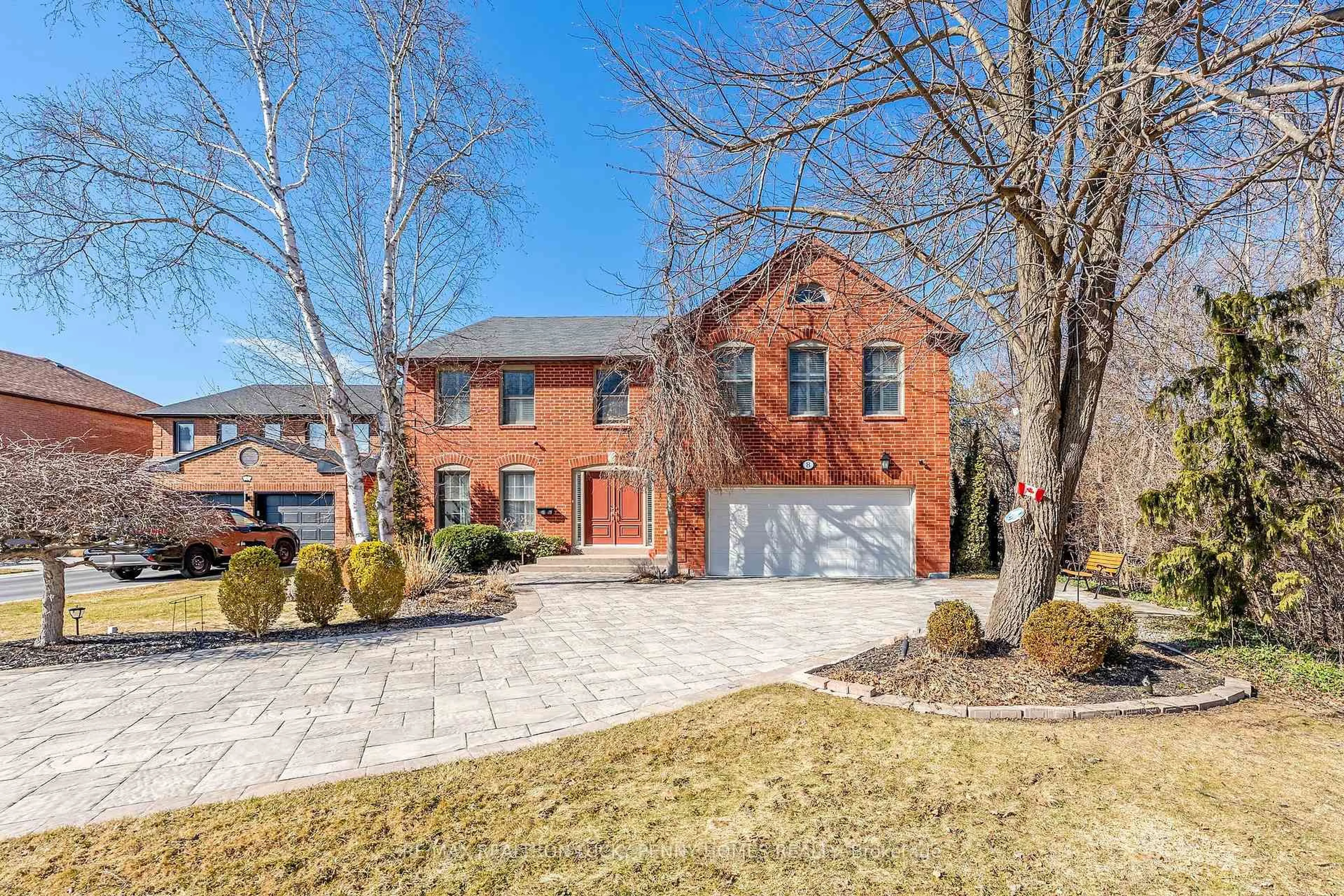 Home with brick exterior material, street for 8 Goodmills Crt, Markham Ontario L3R 7M2