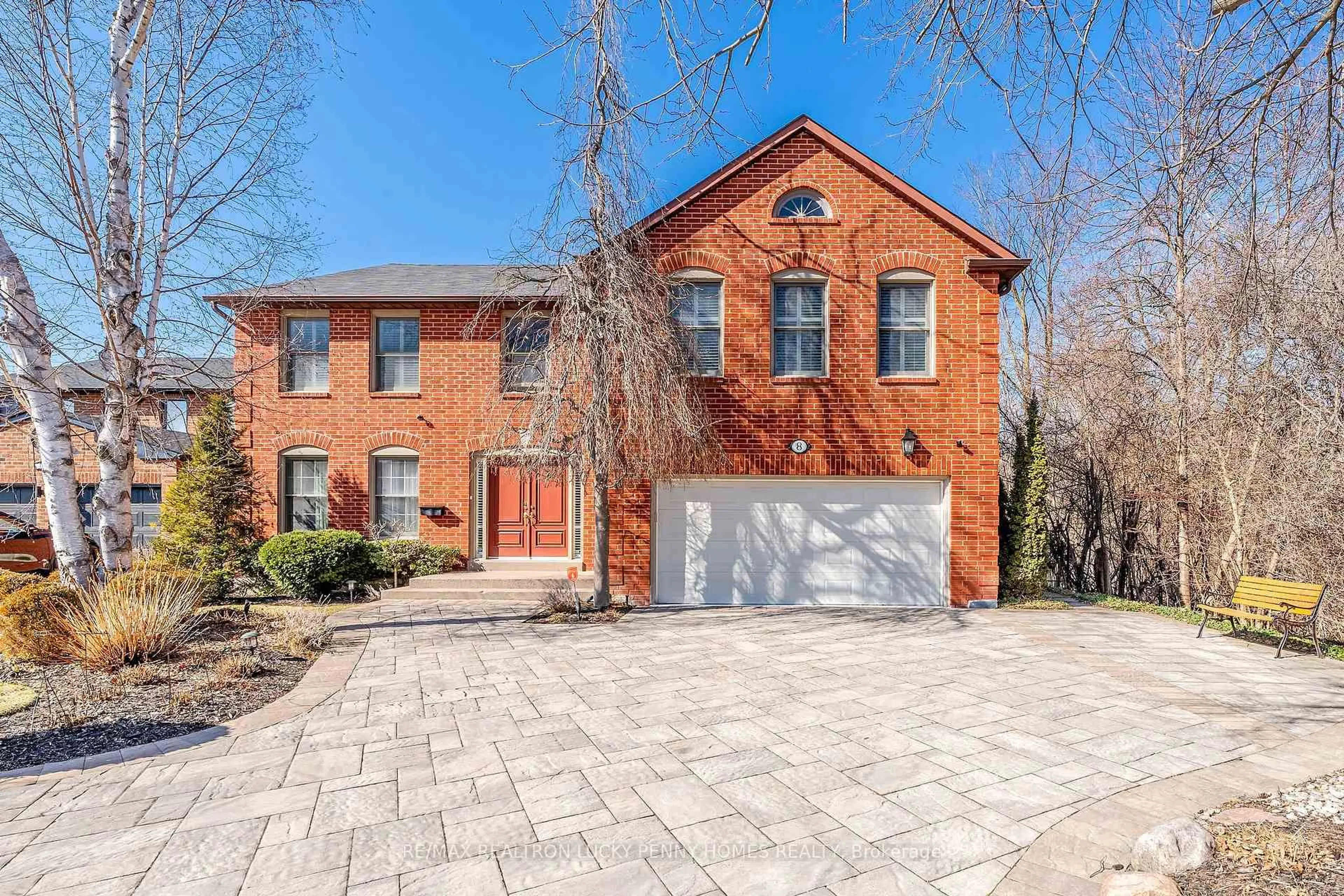 Home with brick exterior material, street for 8 Goodmills Crt, Markham Ontario L3R 7M2