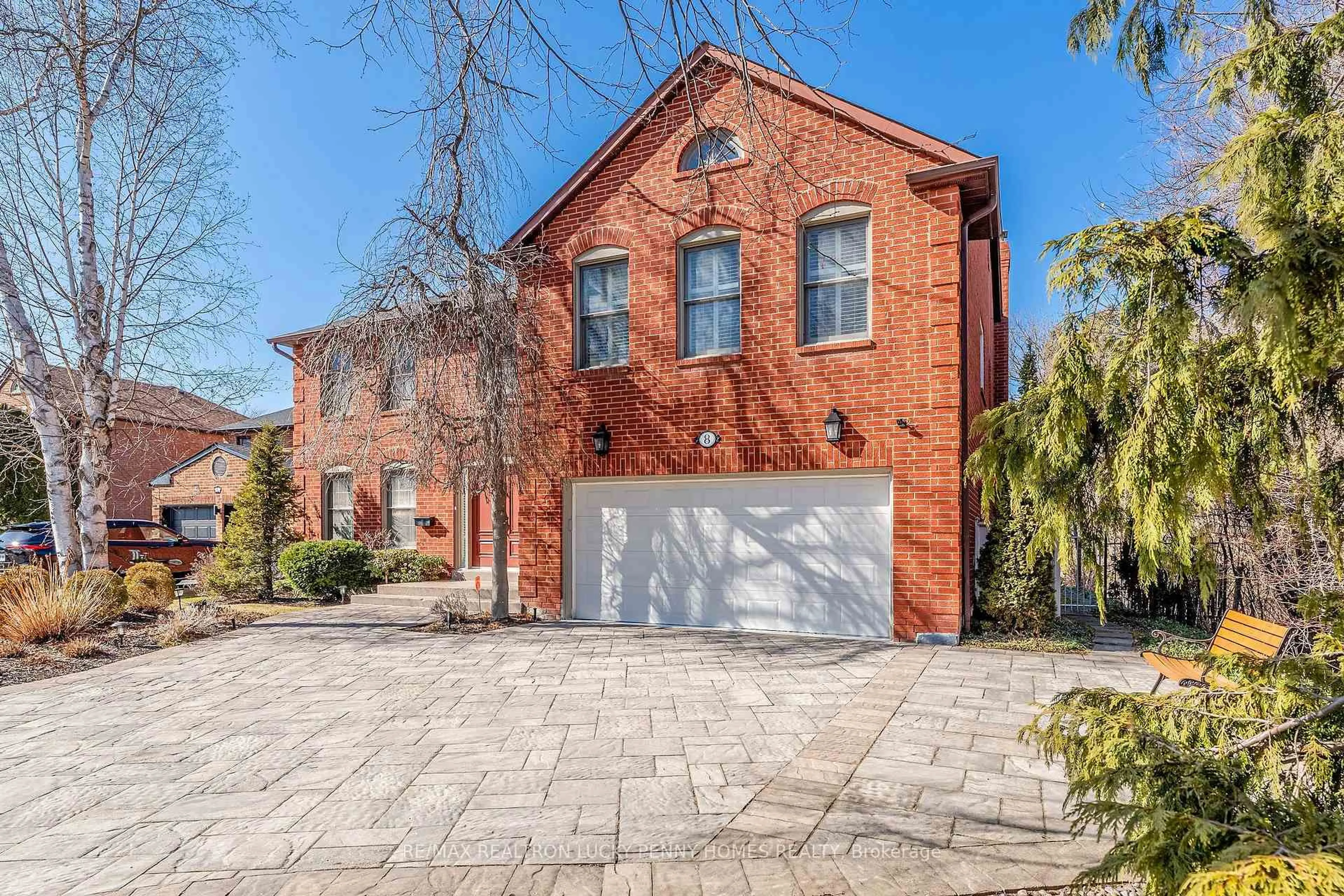 Home with brick exterior material, street for 8 Goodmills Crt, Markham Ontario L3R 7M2