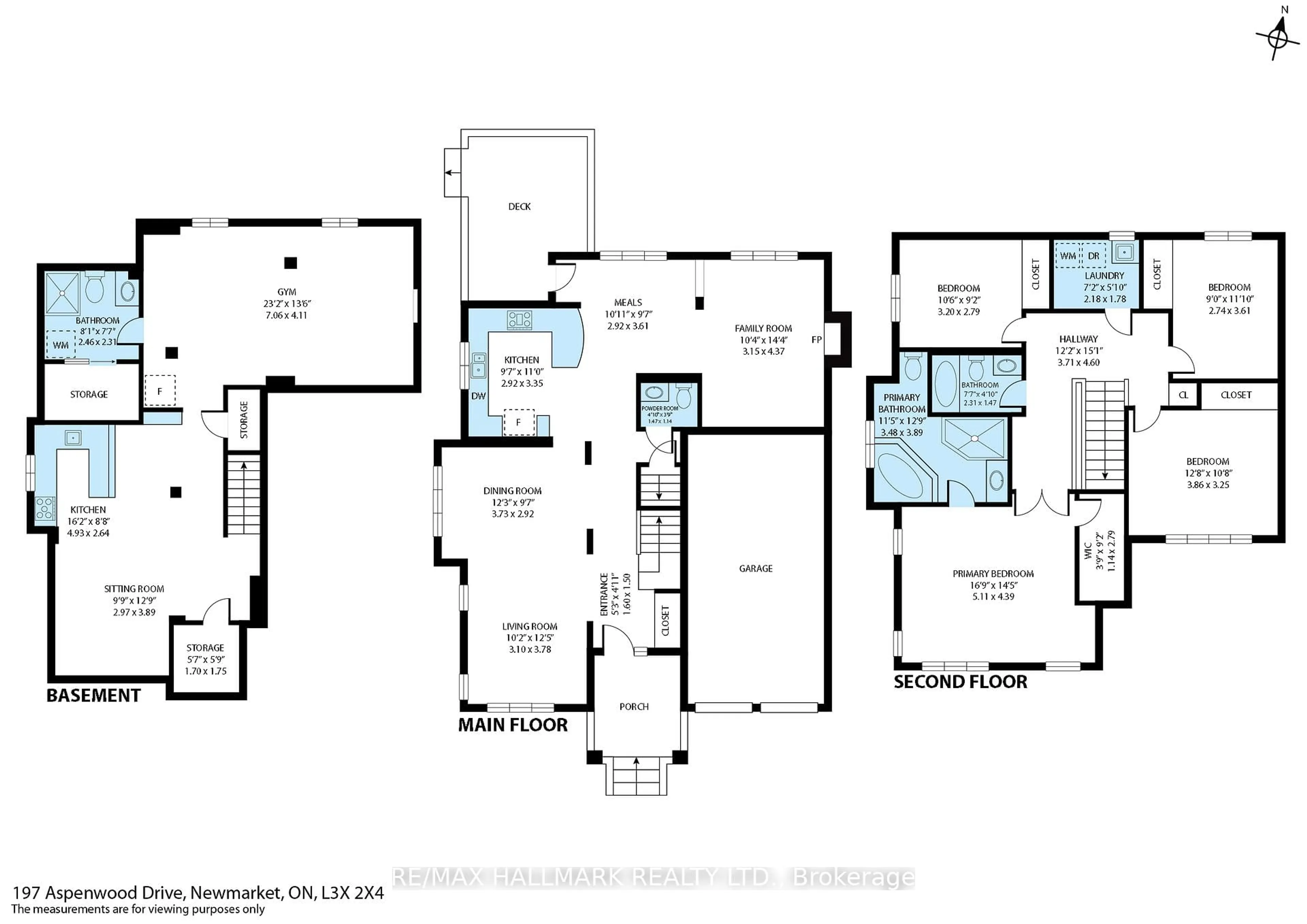 Floor plan for 197 Aspenwood Dr, Newmarket Ontario L3X 2X4