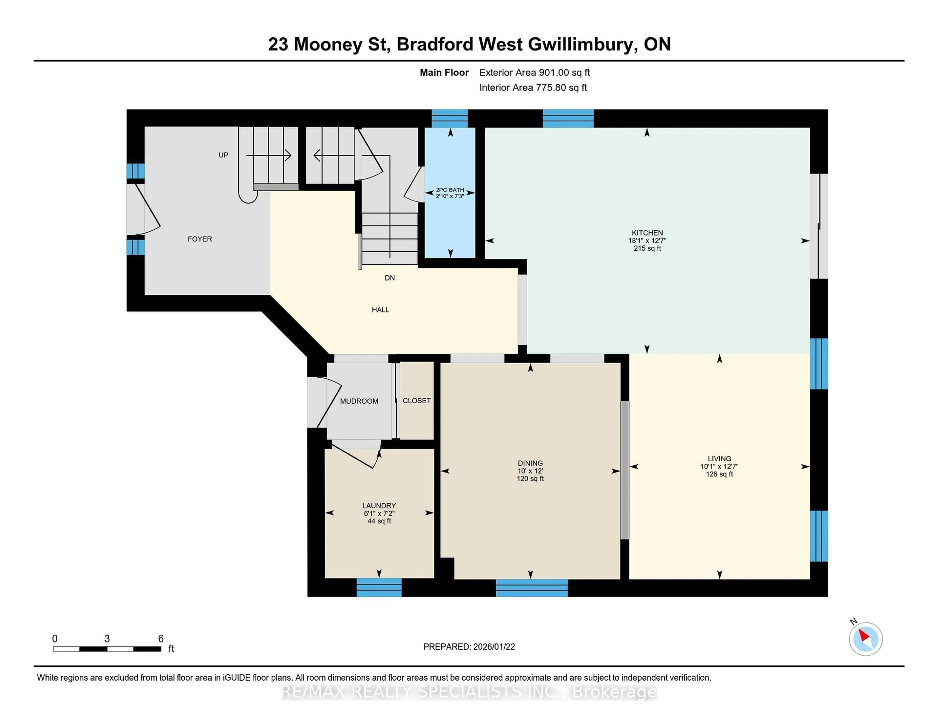 Floor plan for 23 Mooney St, Bradford West Gwillimbury Ontario L3Z 0K7