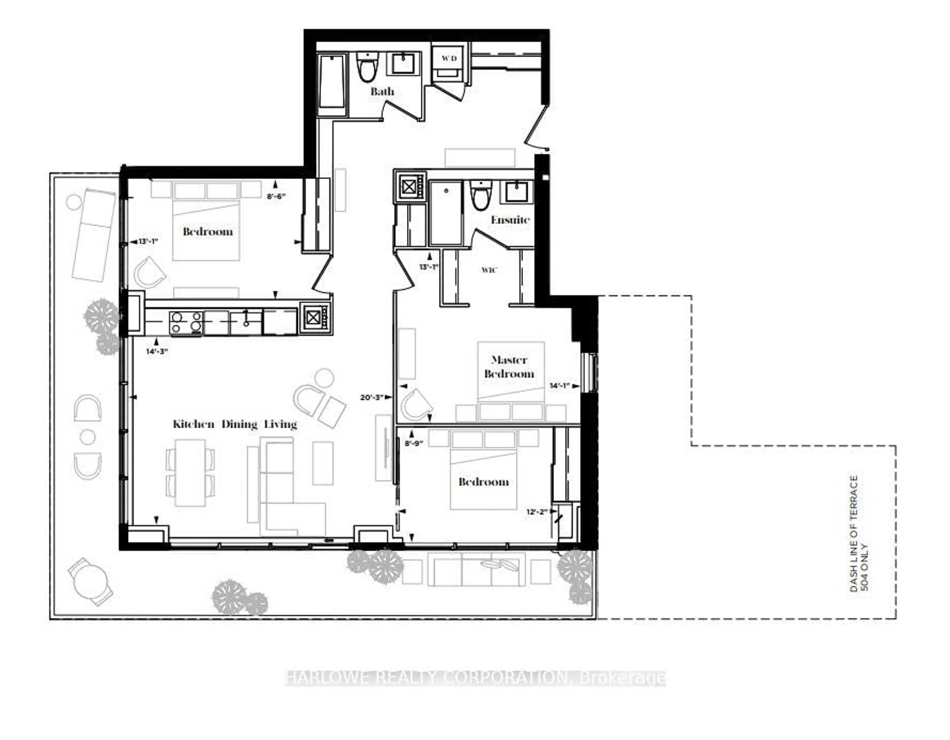 Floor plan for 185 Deerfield Rd #1204, Newmarket Ontario L3Y 0G7