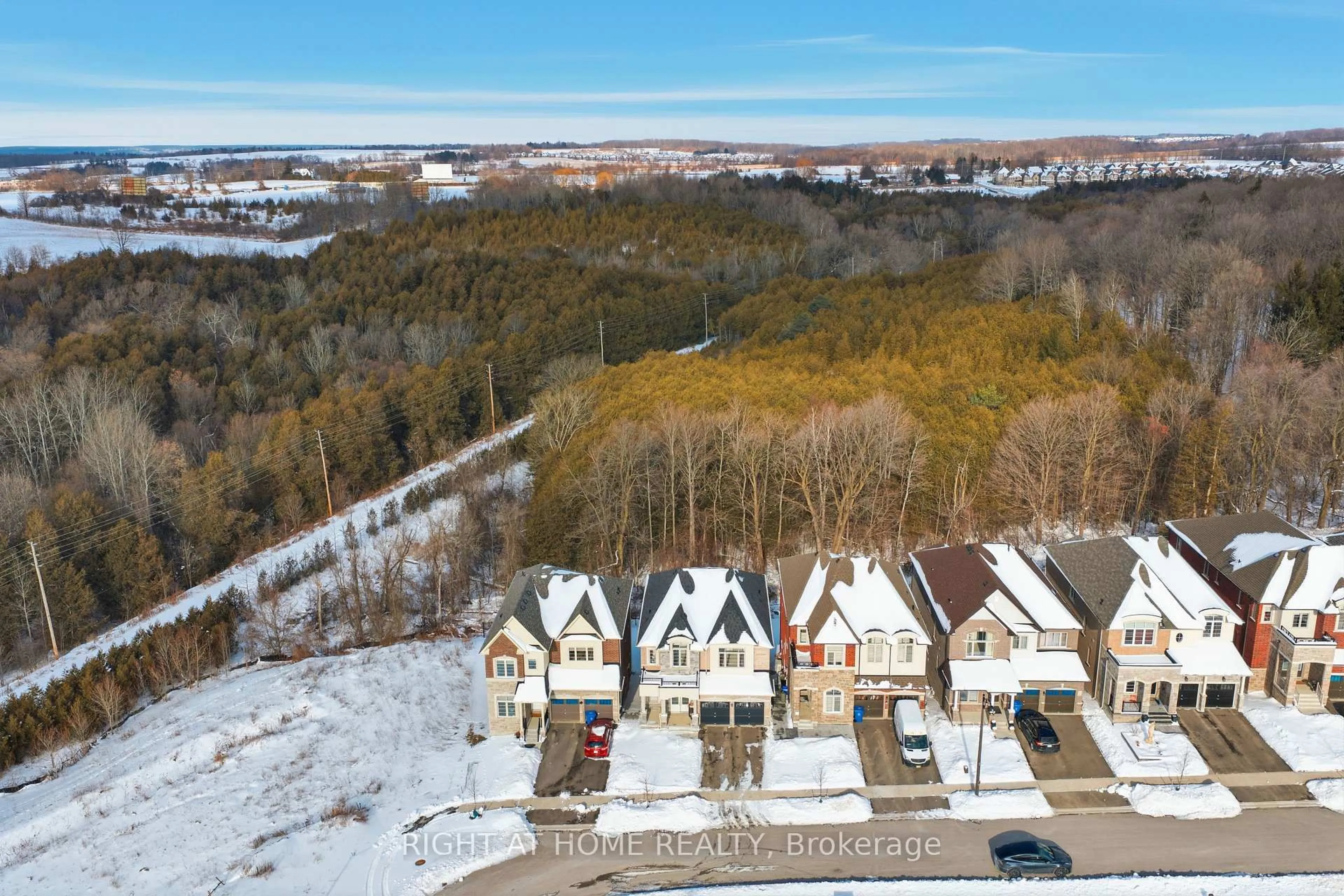 A pic from outside/outdoor area/front of a property/back of a property/a pic from drone, mountain view for 58 Charles White Crt, East Gwillimbury Ontario L9N 0T7