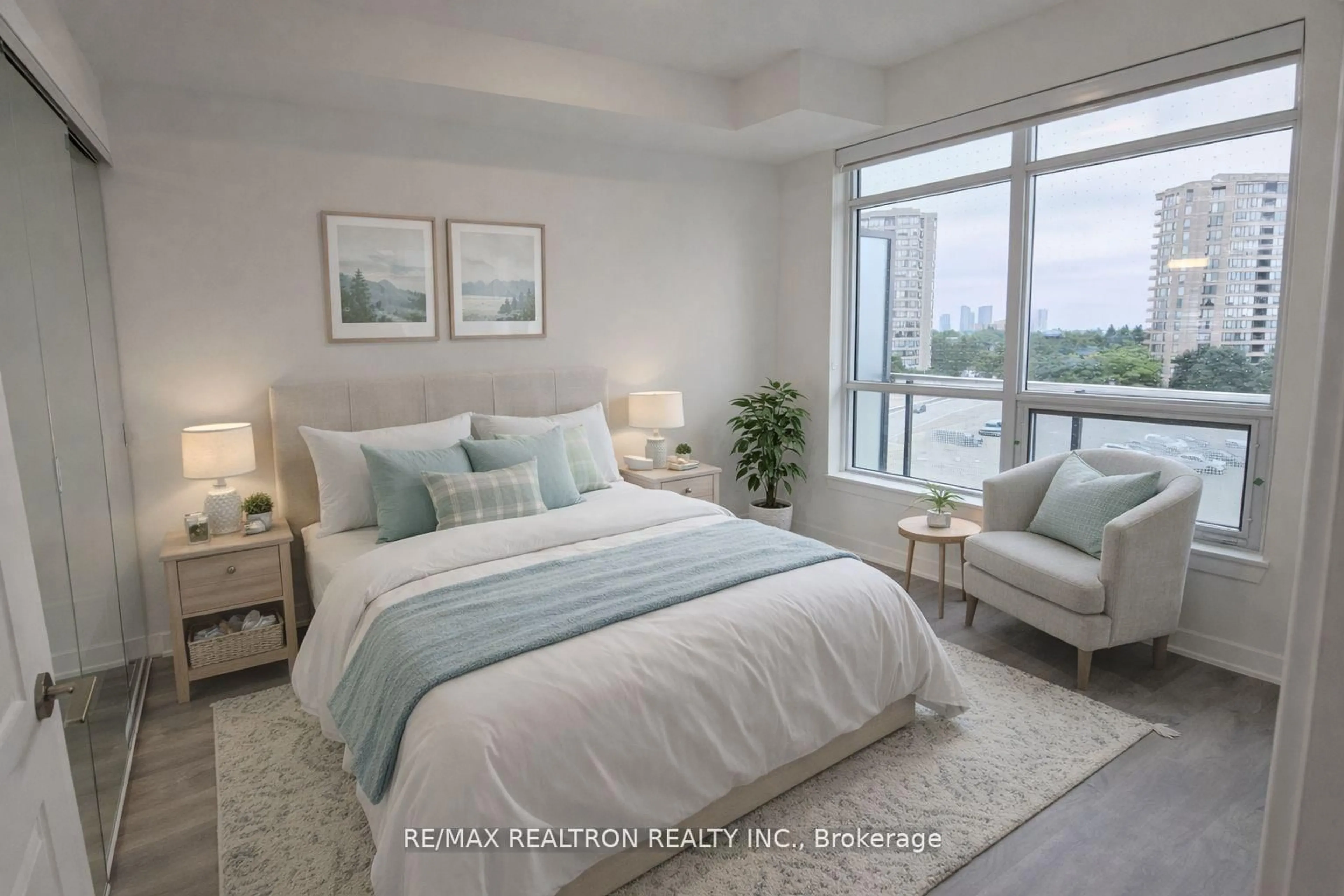 Bedroom with bed, unknown for 30 Upper Mall Way #307, Vaughan Ontario L4J 0L8