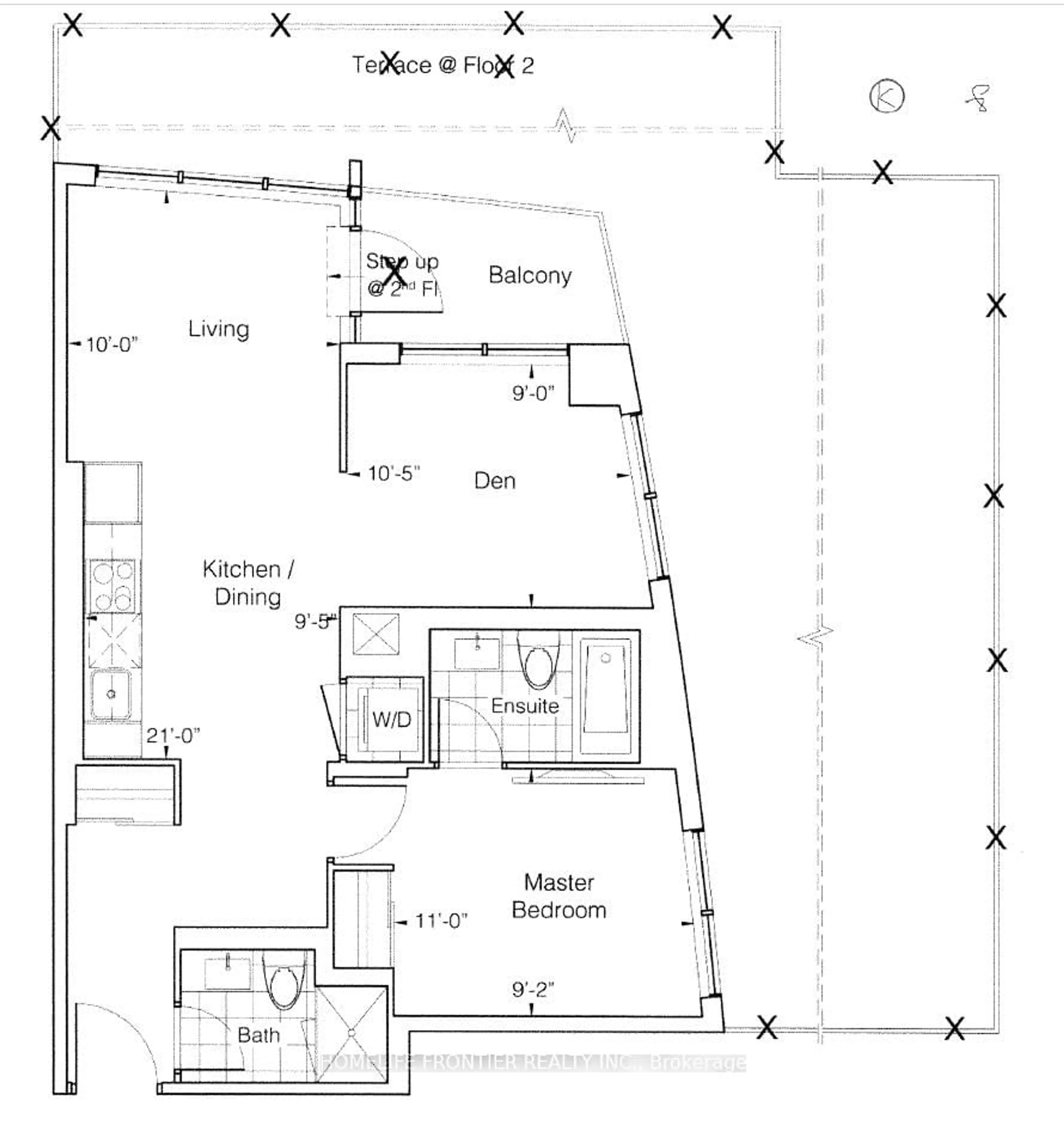 Floor plan for 50 Upper Mall Way #B-729, Vaughan Ontario L4J 0L8