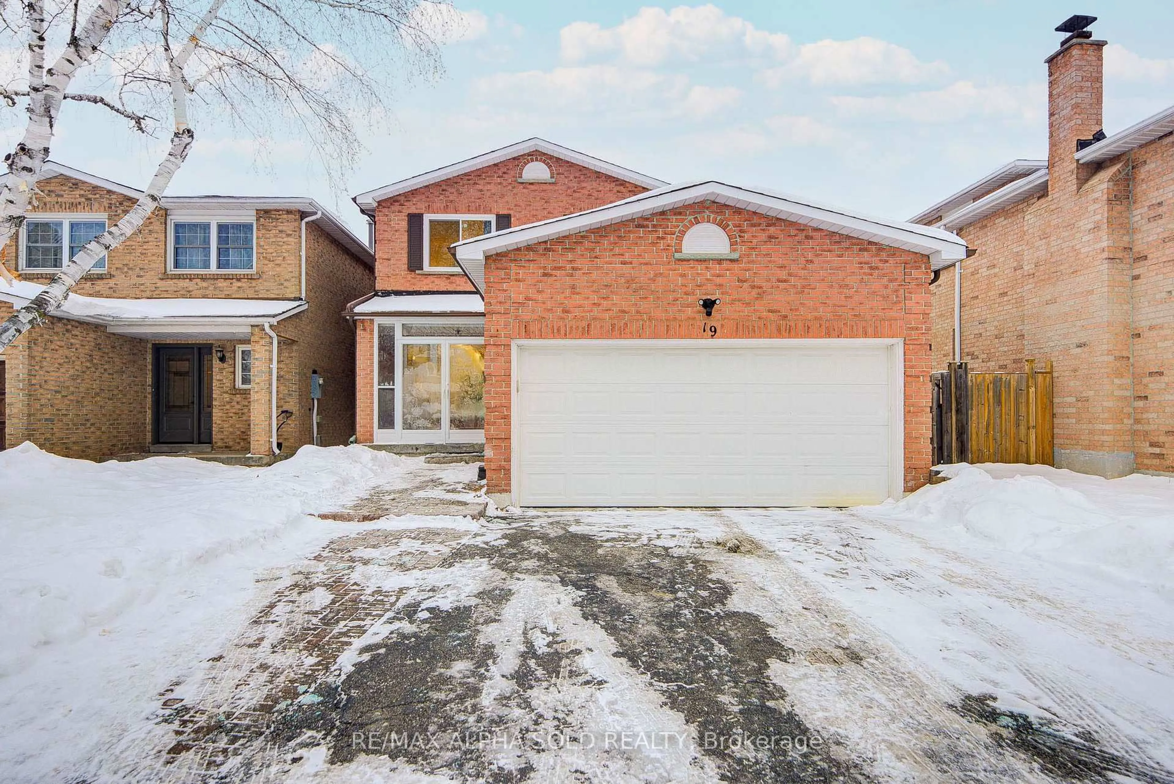 Home with brick exterior material, street for 19 Michener Cres, Markham Ontario L3P 6H4