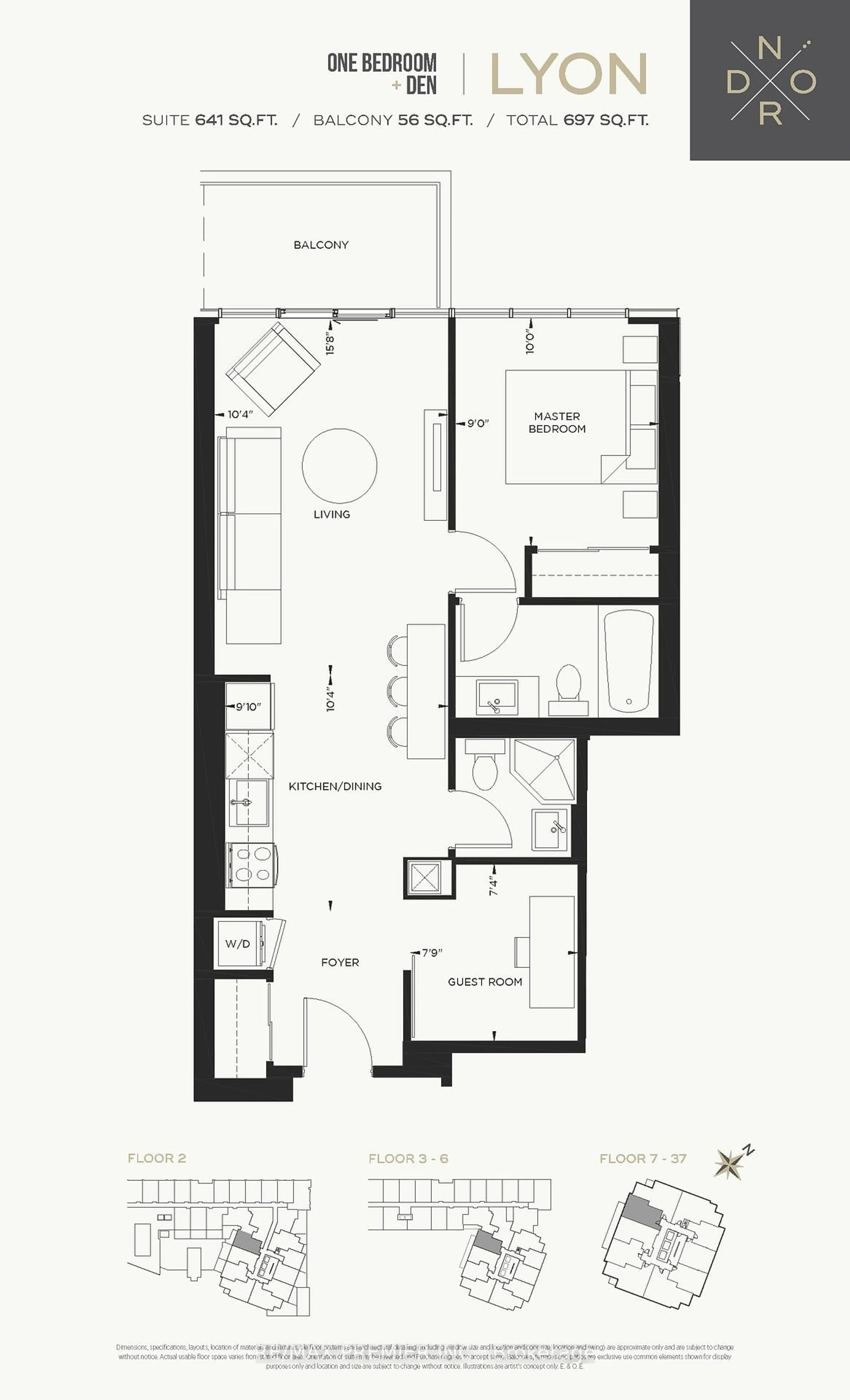 Floor plan for 2916 Highway 7 #3606, Vaughan Ontario L4K 0K6