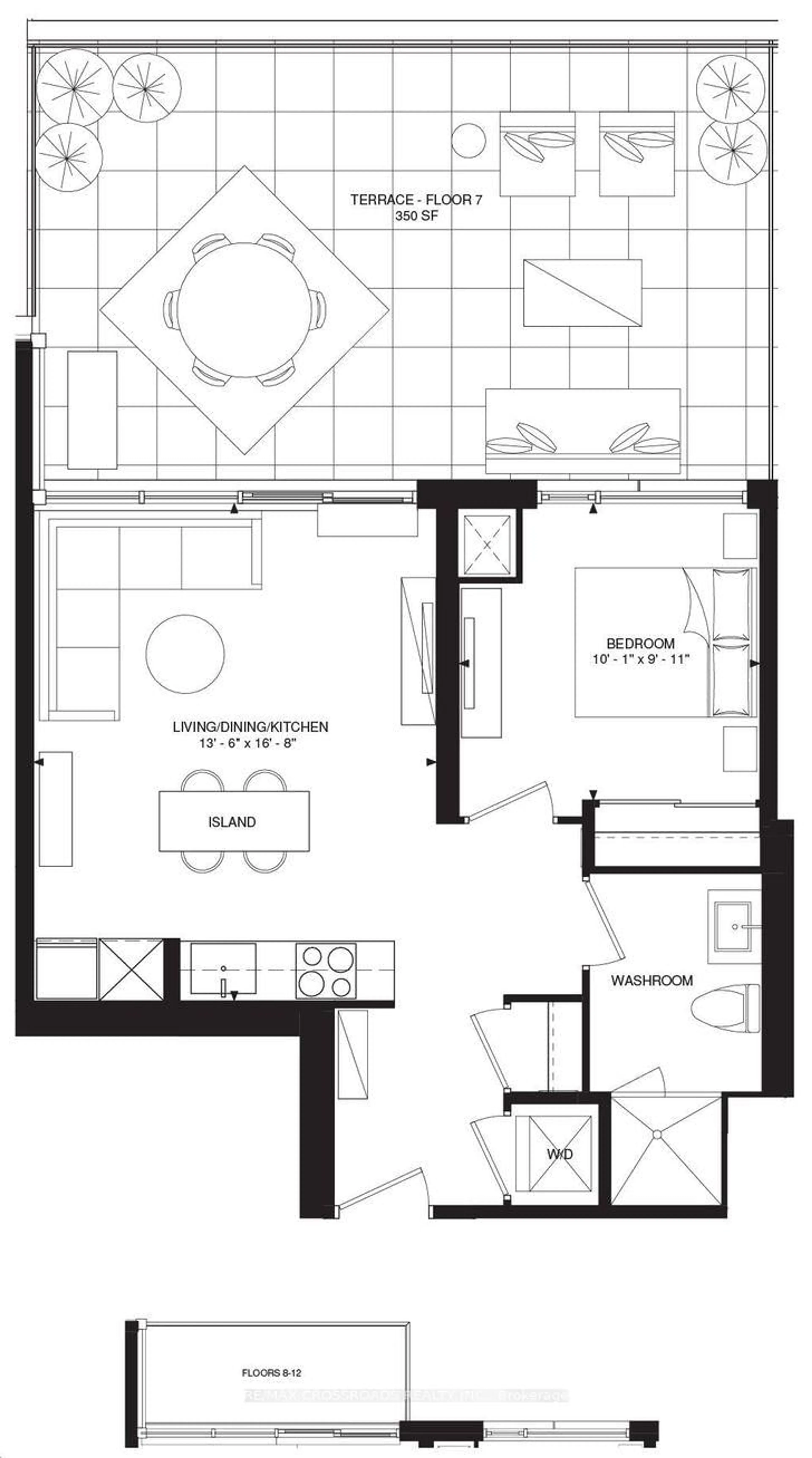 Floor plan for 180 Enterprise Blvd #801, Markham Ontario L6G 0G4