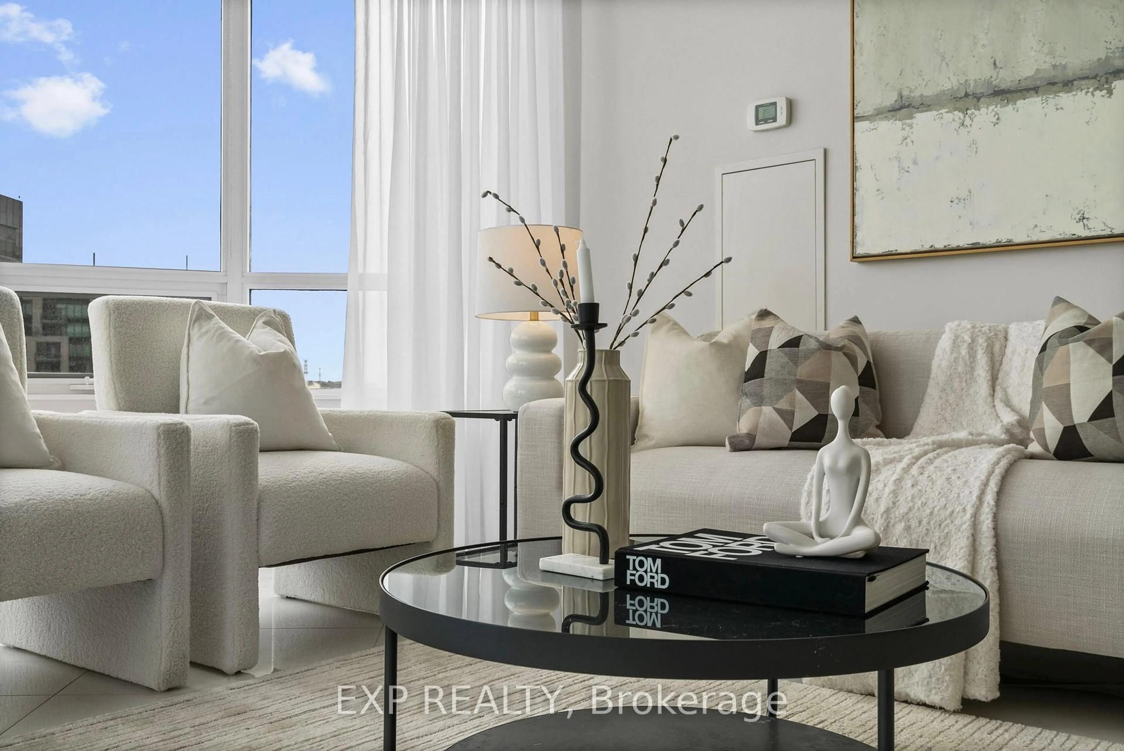 Living room with furniture, unknown for 33 Cox Blvd #928, Markham Ontario L3R 8A6