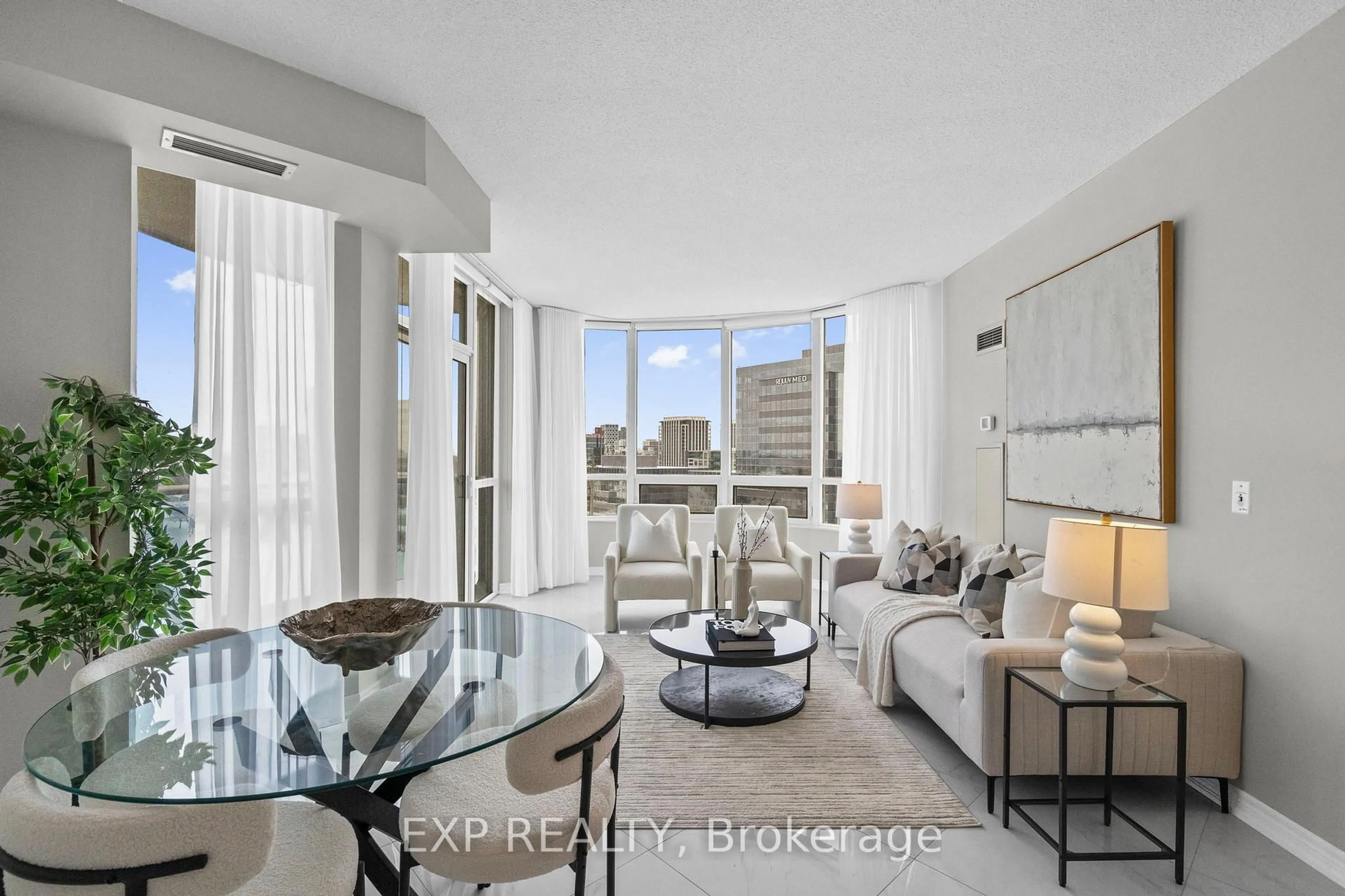 Living room with furniture, unknown for 33 Cox Blvd #928, Markham Ontario L3R 8A6