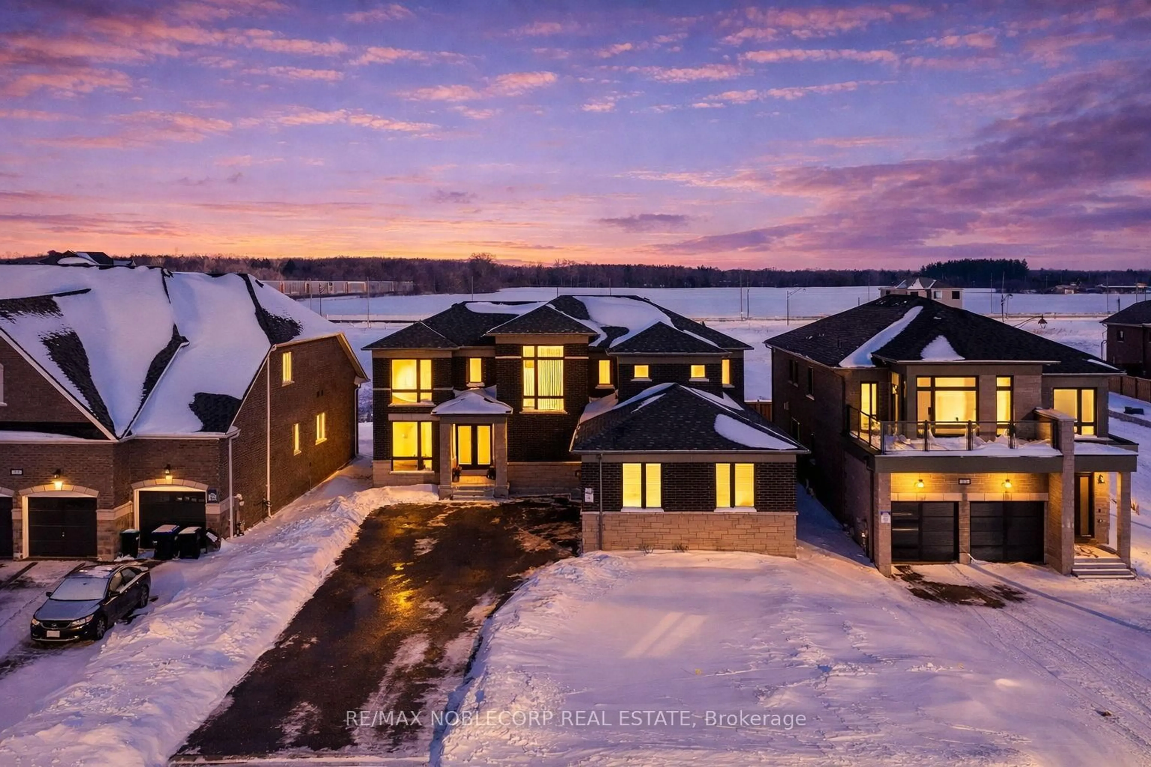 A pic from outside/outdoor area/front of a property/back of a property/a pic from drone, water/lake/river/ocean view for 36 Felhazi Tr, Essa Ontario L3W 0A4