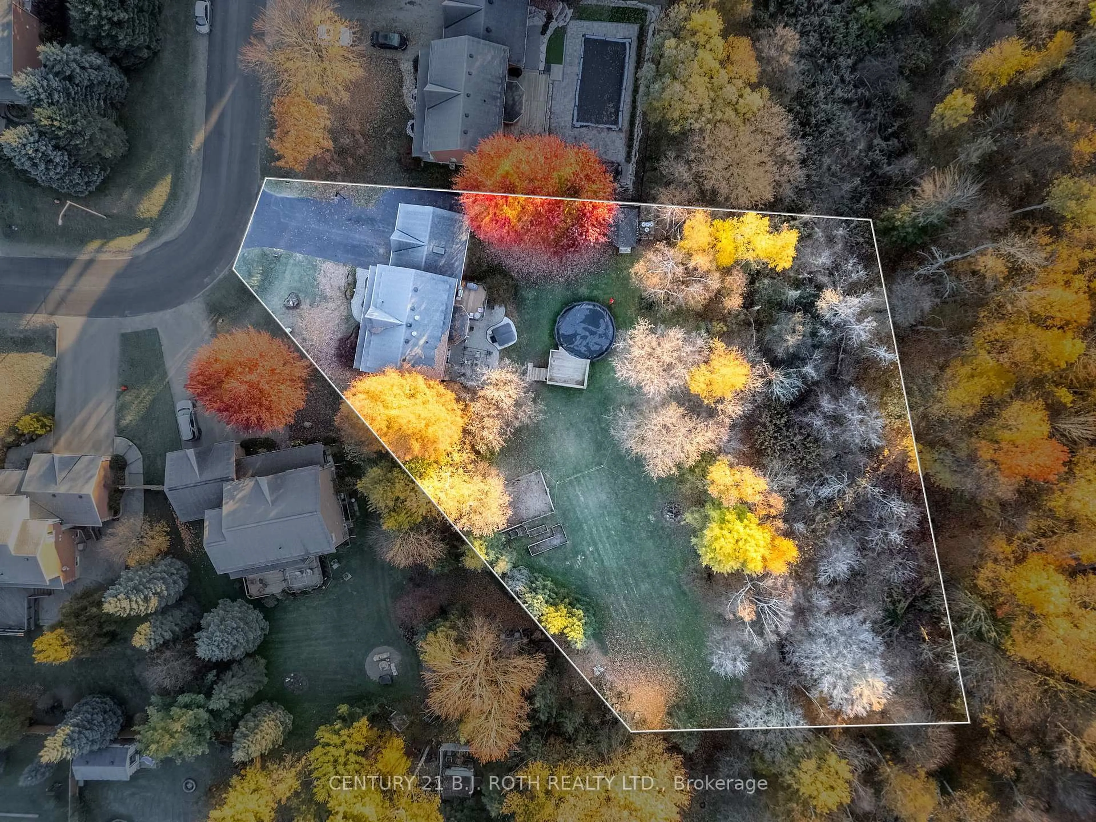 A pic from outside/outdoor area/front of a property/back of a property/a pic from drone, forest/trees view for 10 BRIAN Cres, Adjala-Tosorontio Ontario L0M 1J0