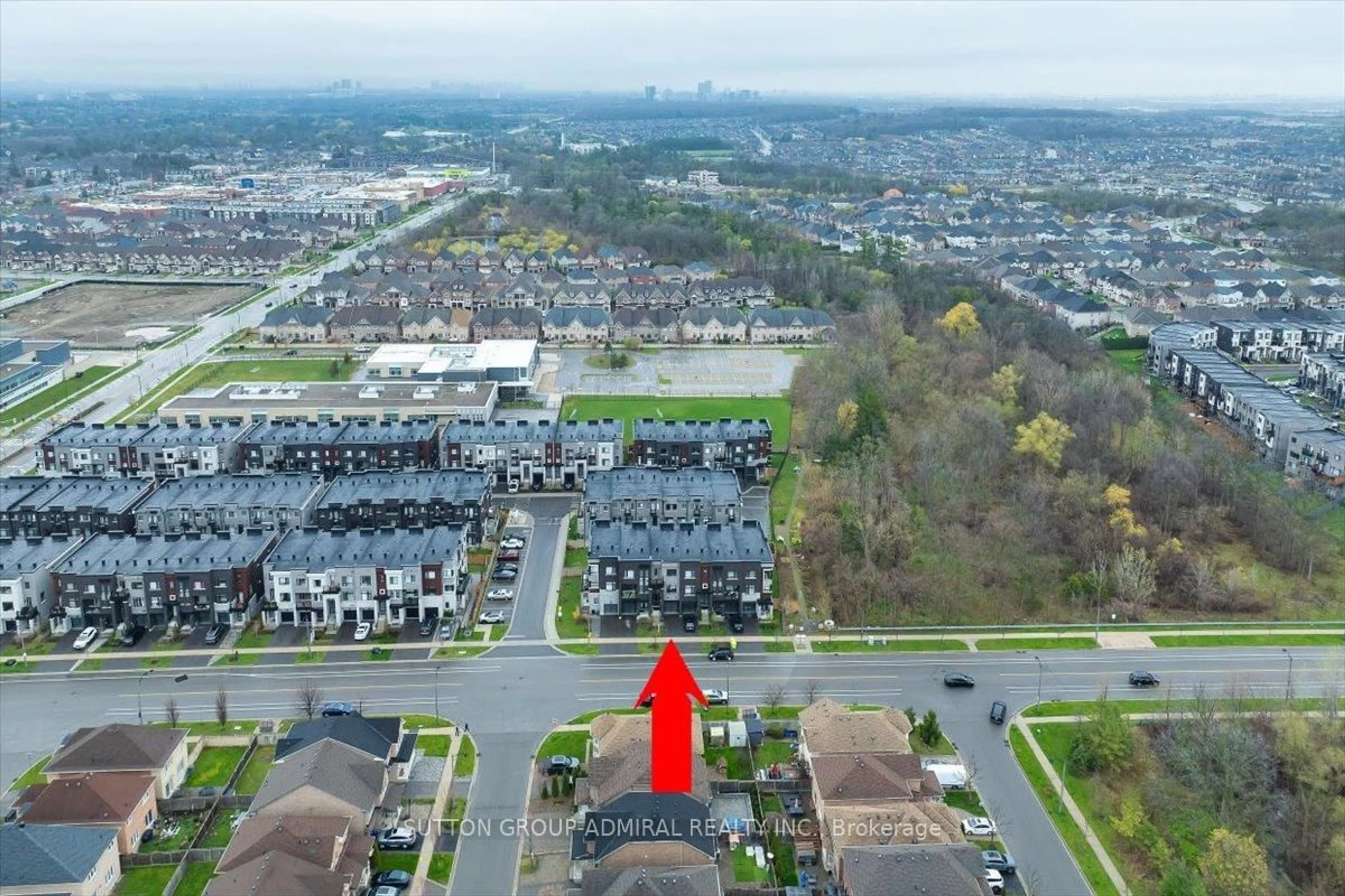 A pic from outside/outdoor area/front of a property/back of a property/a pic from drone, water/lake/river/ocean view for 131 Lebovic Campus Dr, Vaughan Ontario L6A 4J4