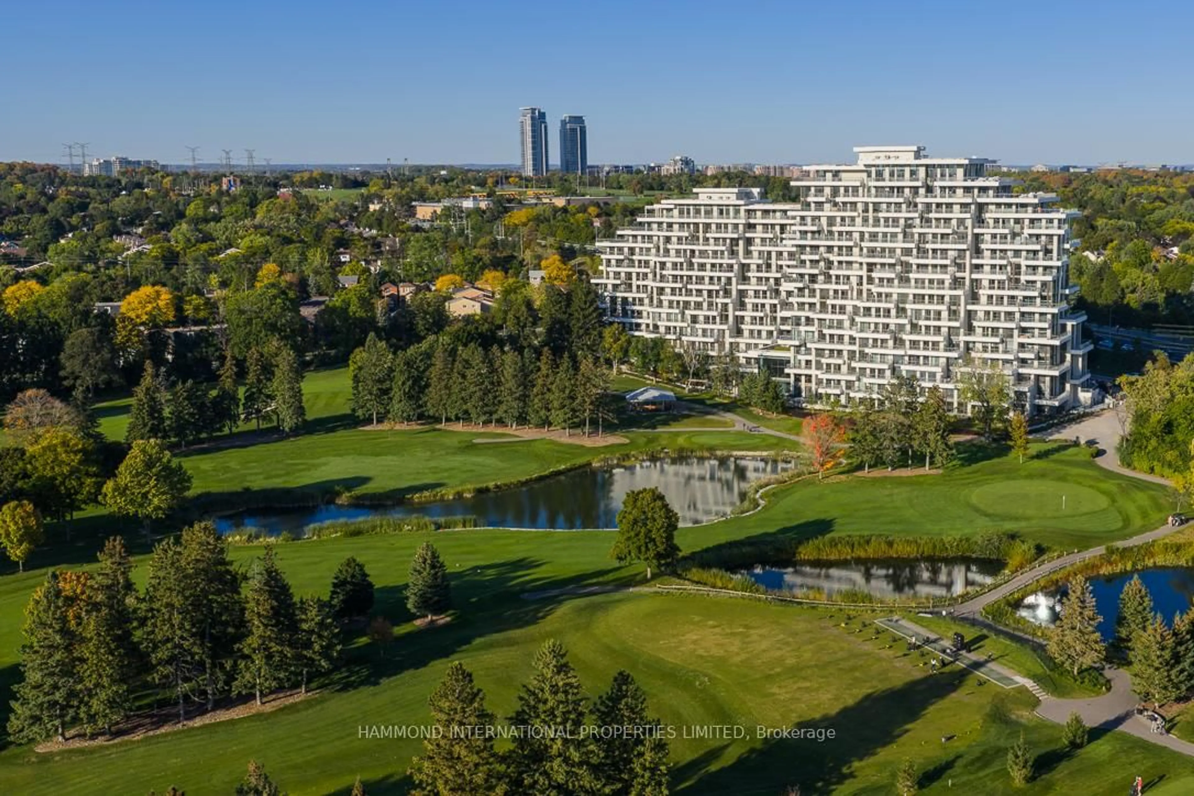 A pic from outside/outdoor area/front of a property/back of a property/a pic from drone, city buildings view from balcony for 399 Royal Orchard Blvd #RPH, Markham Ontario L3T 0H3