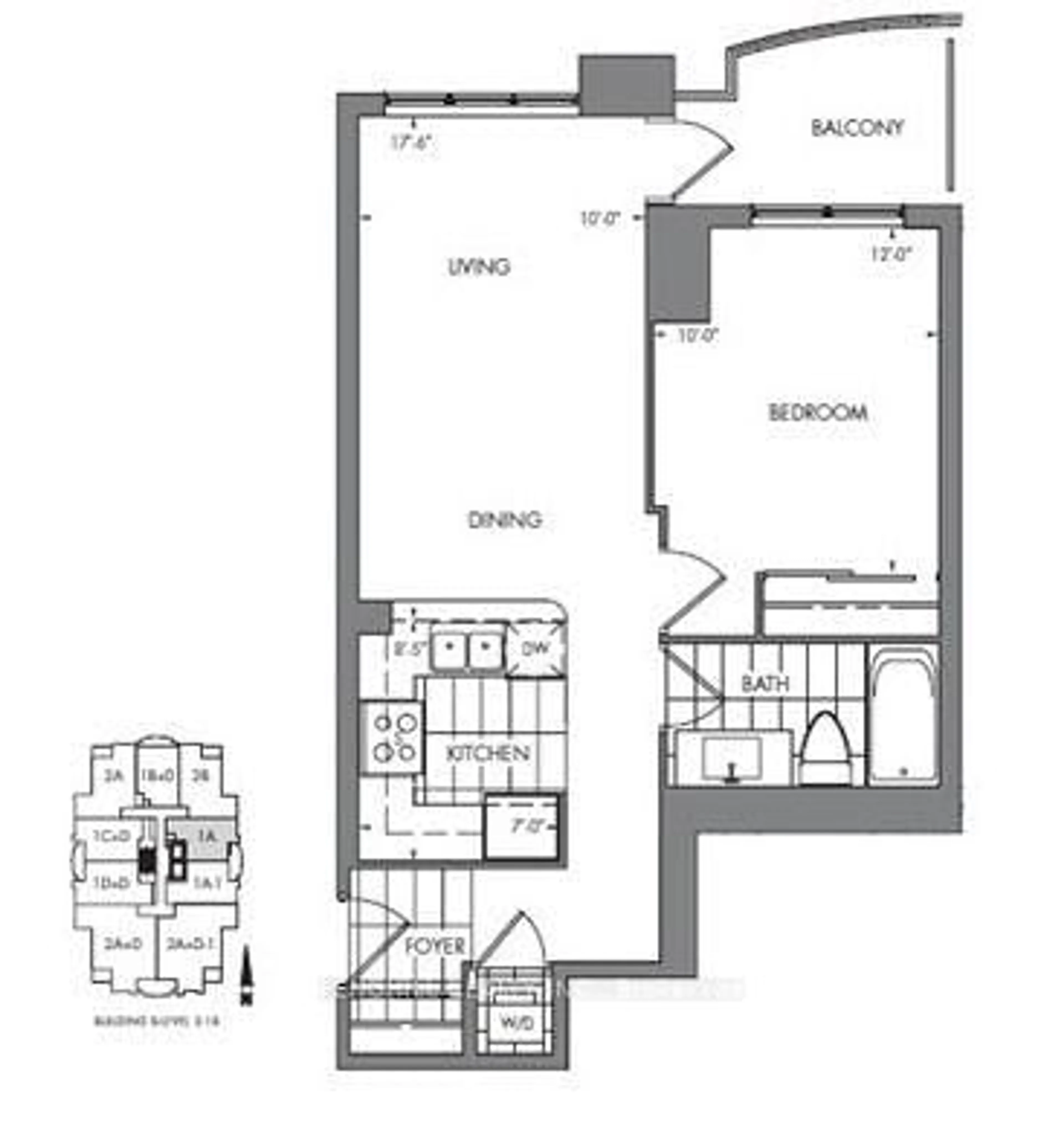 Floor plan for 1 Uptown Dr #2010, Markham Ontario L3R 5C1
