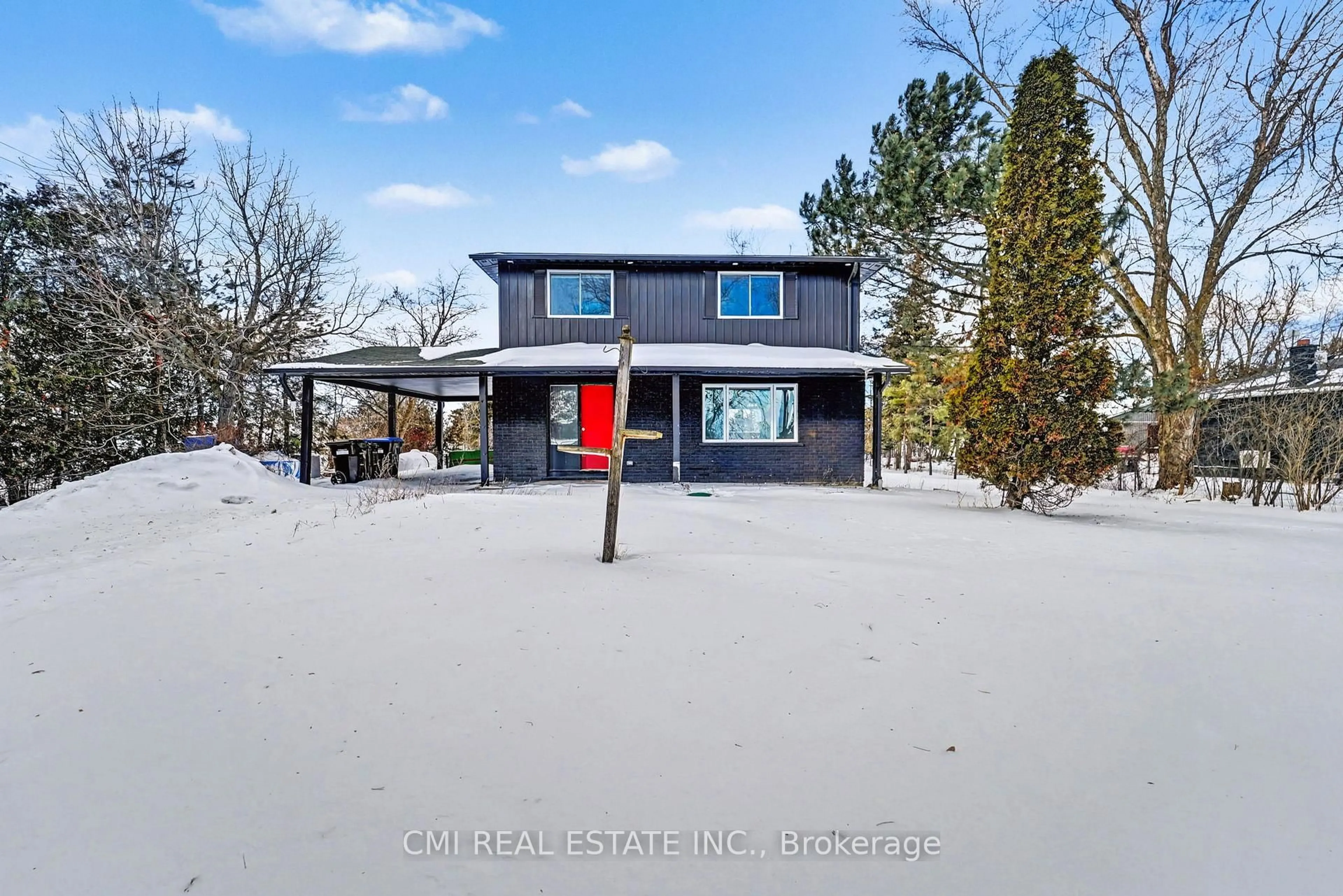 A pic from outside/outdoor area/front of a property/back of a property/a pic from drone, water/lake/river/ocean view for 4806 5th Sdrd, Essa Ontario L0L 2N2