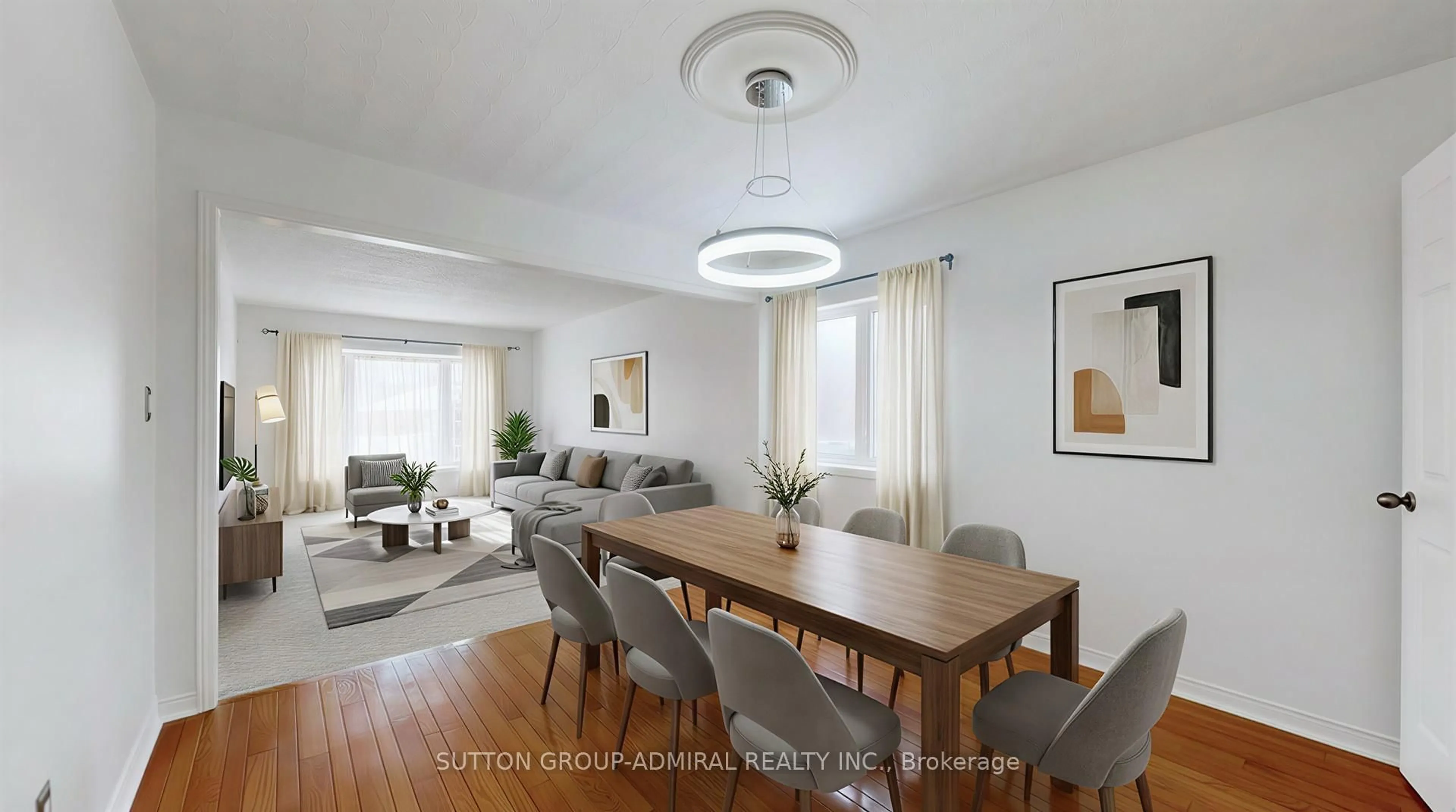 Dining room, wood/laminate floor for 90 Clark Ave, Markham Ontario L3T 1S8