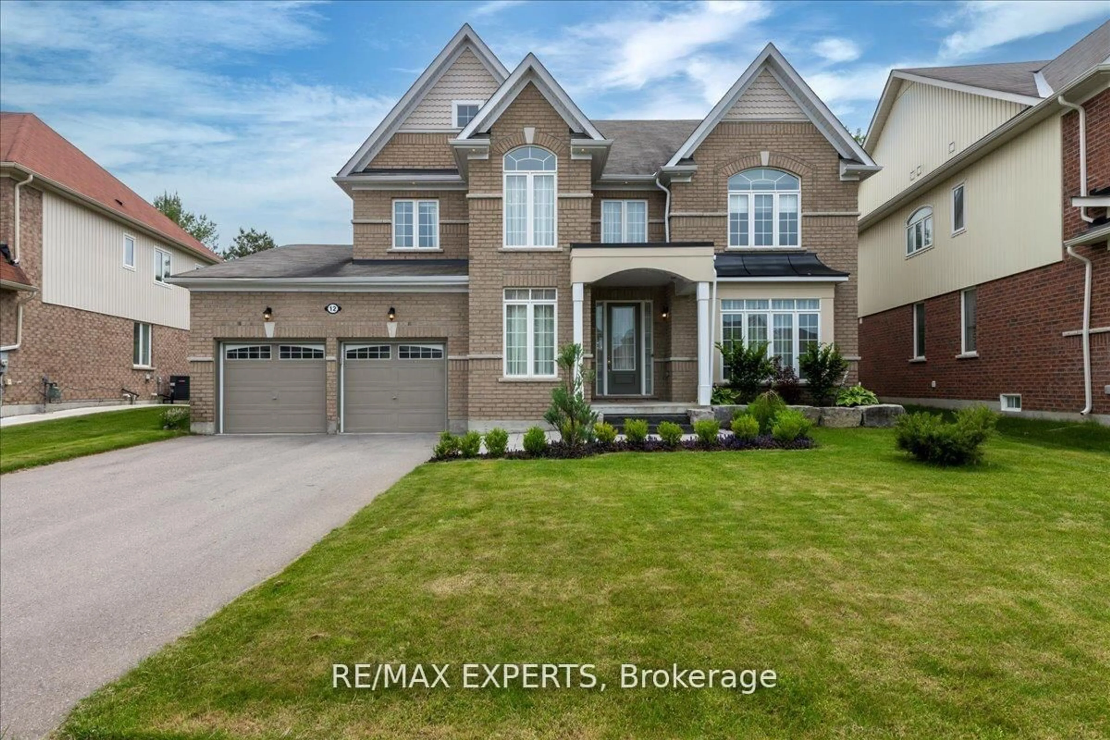 Home with brick exterior material, street for 12 Mount Cres, Essa Ontario L3W 0N4