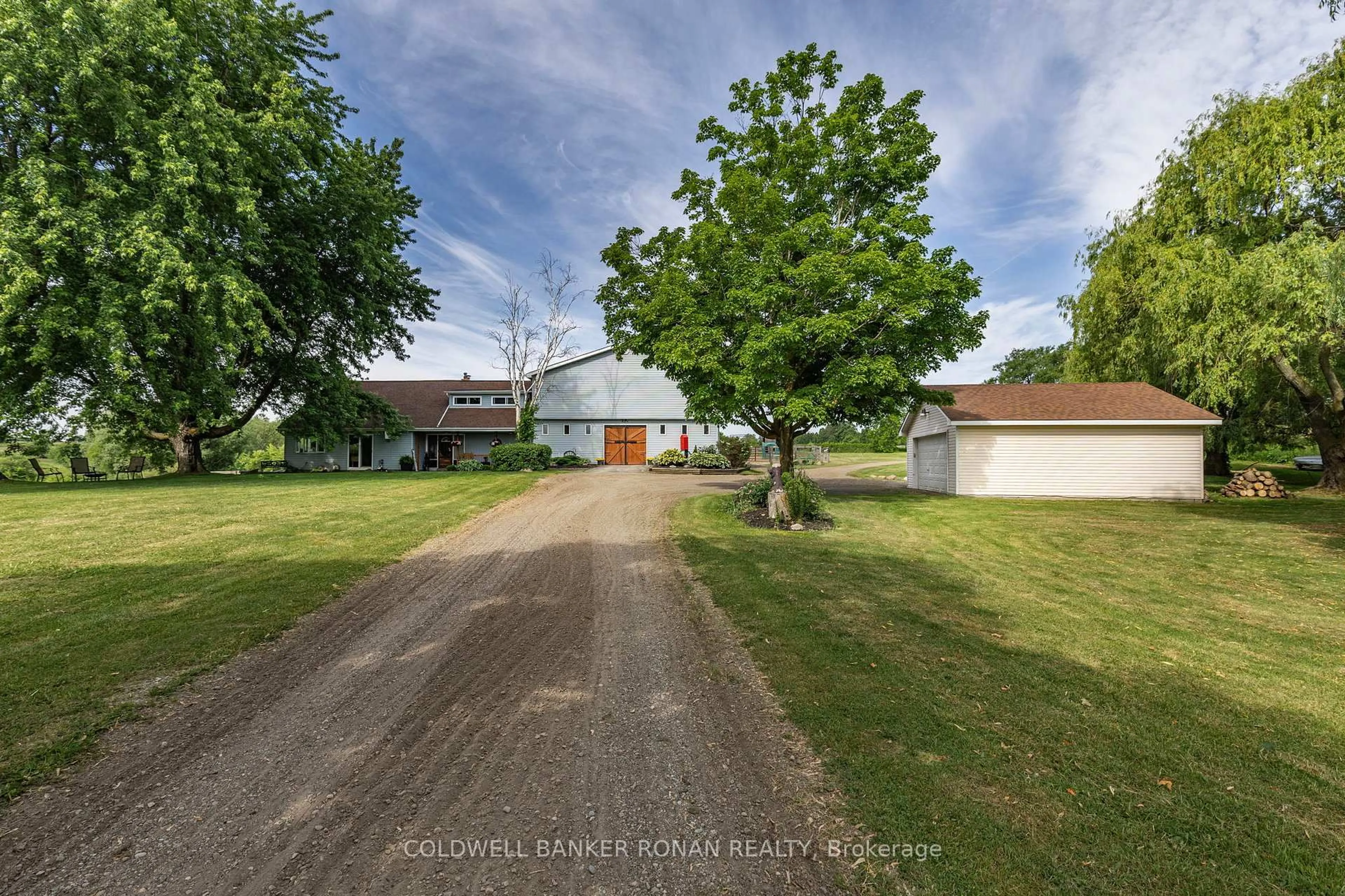 A pic from outside/outdoor area/front of a property/back of a property/a pic from drone, street for 4582 Concession Road 5, Adjala-Tosorontio Ontario L0G 1L0