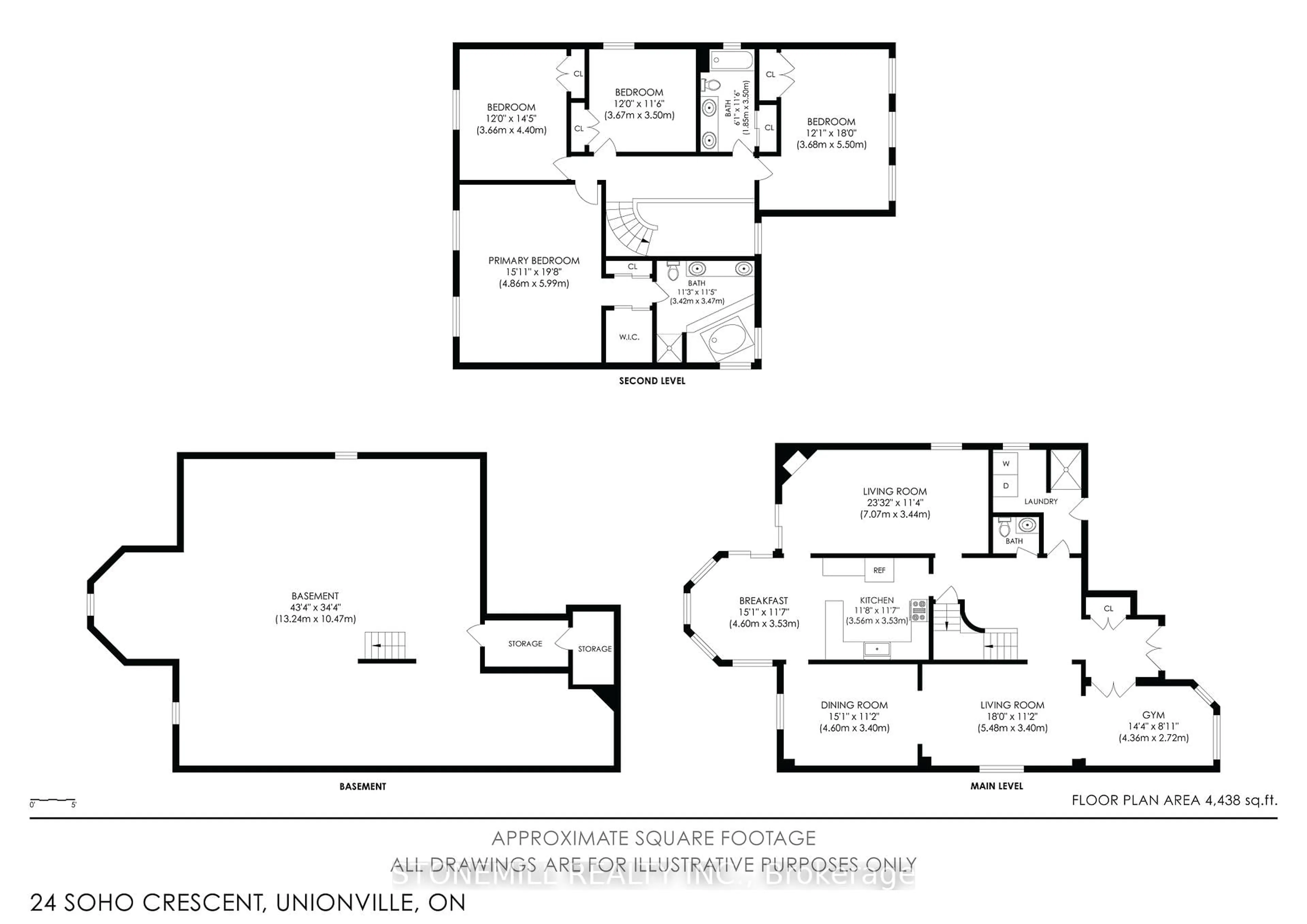 Floor plan for 24 Soho Cres, Markham Ontario L3P 7H8