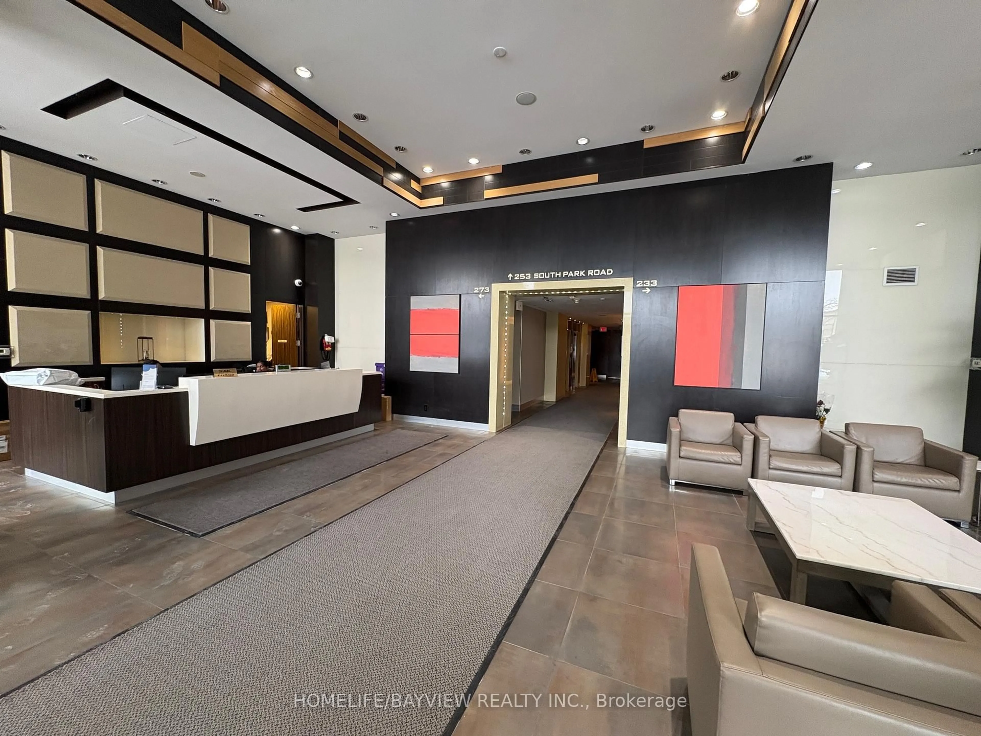 Lobby for 233 South Park Rd #607, Markham Ontario L3T 0B3