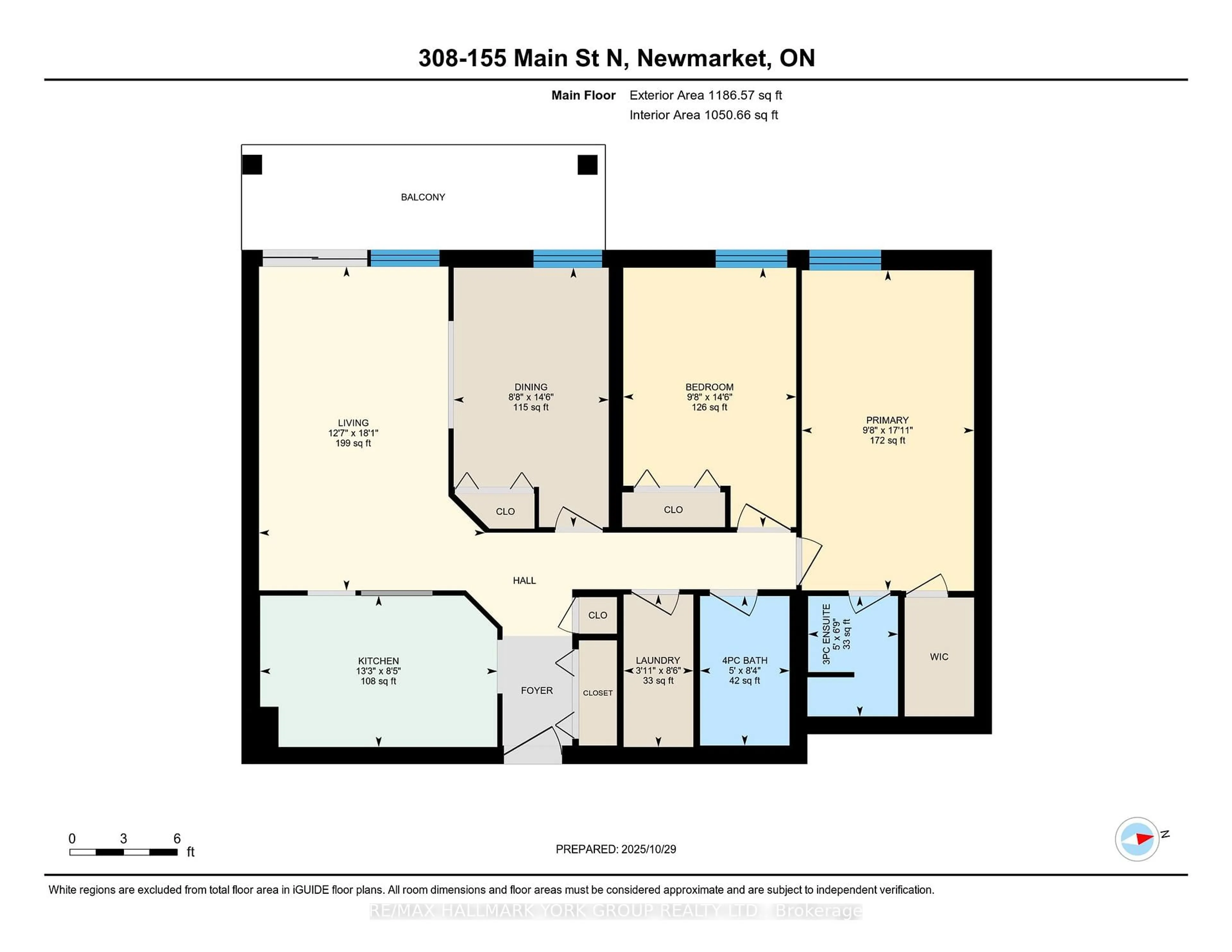 Floor plan for 155 Main St #308, Newmarket Ontario L3Y 8C2