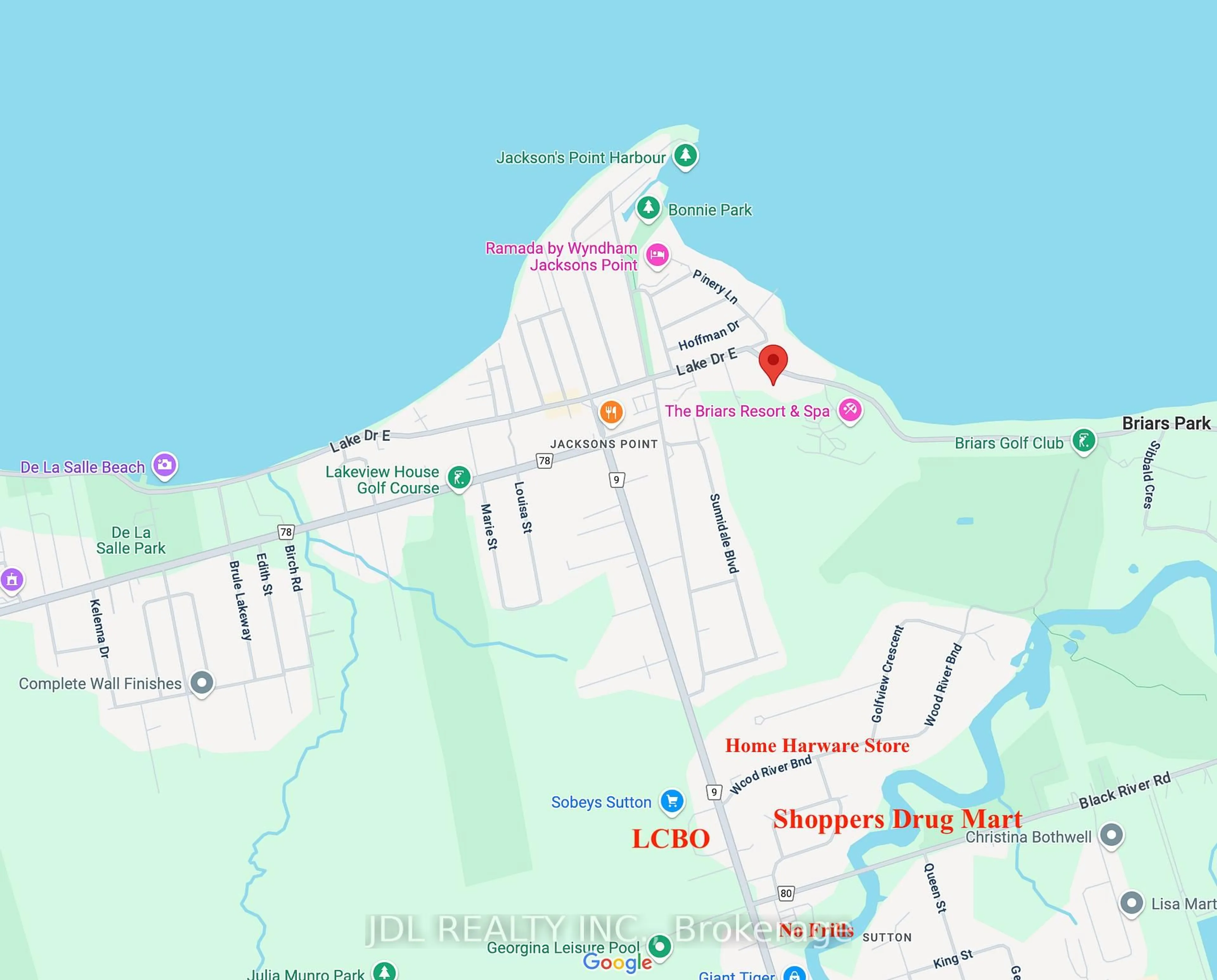 Picture of a map for 11 Hedge Rd, Georgina Ontario L0E 1R0