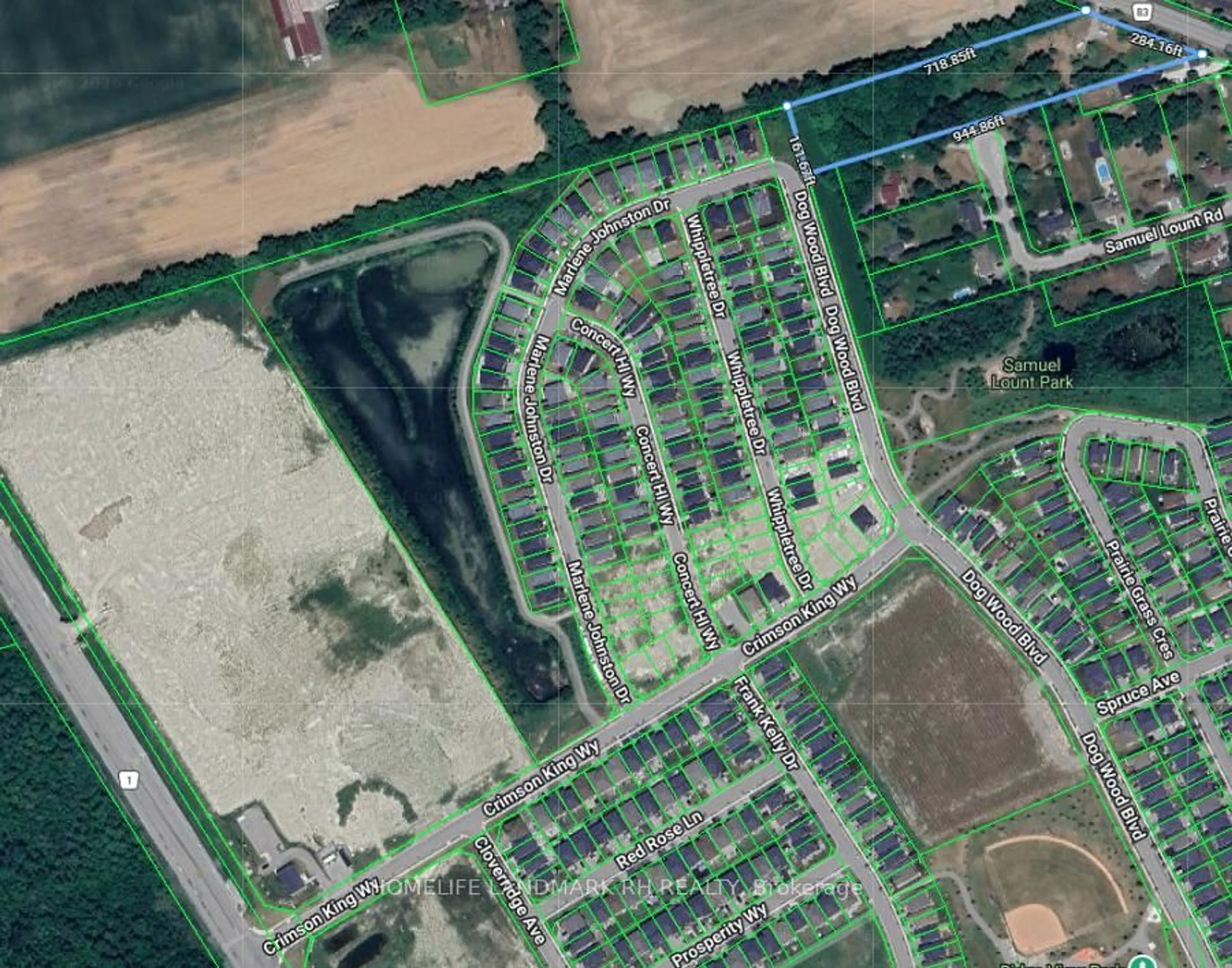 Picture of a map for 19452 Holland Landing Rd, East Gwillimbury Ontario L9N 1M8