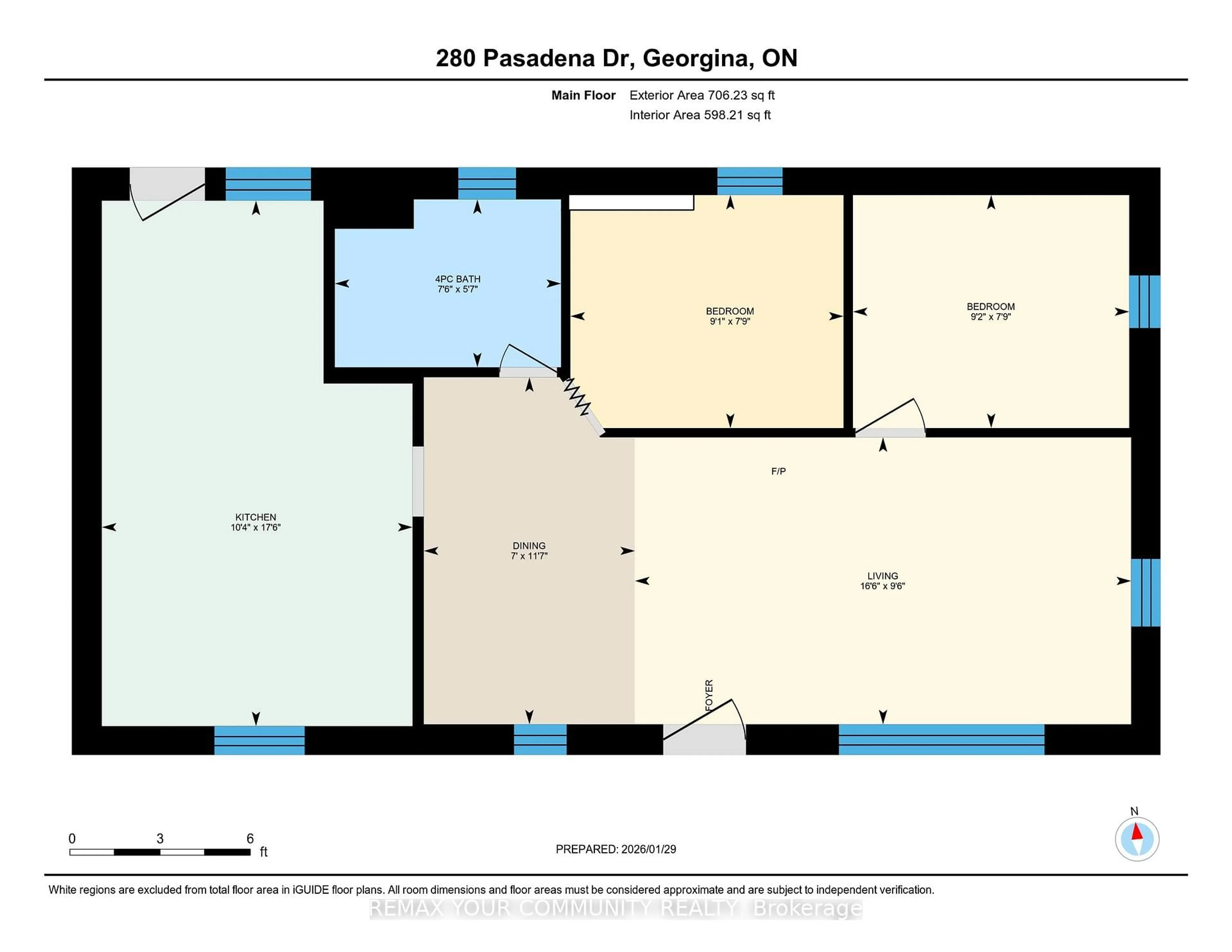 Floor plan for 280 Pasadena Dr, Georgina Ontario L4P 2Y9