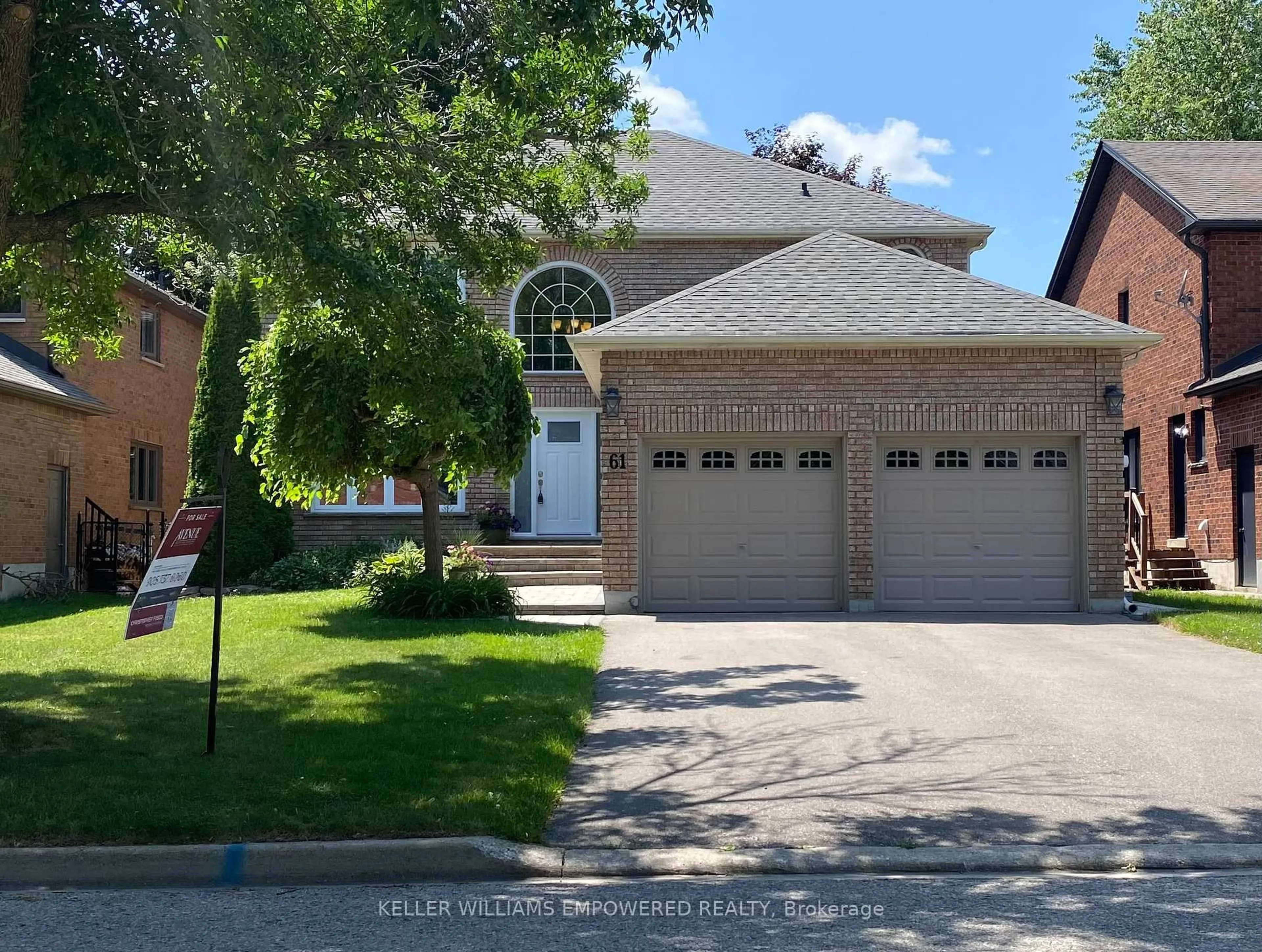 Home with brick exterior material, street for 61 Gilbank Dr, Aurora Ontario L4G 6H9