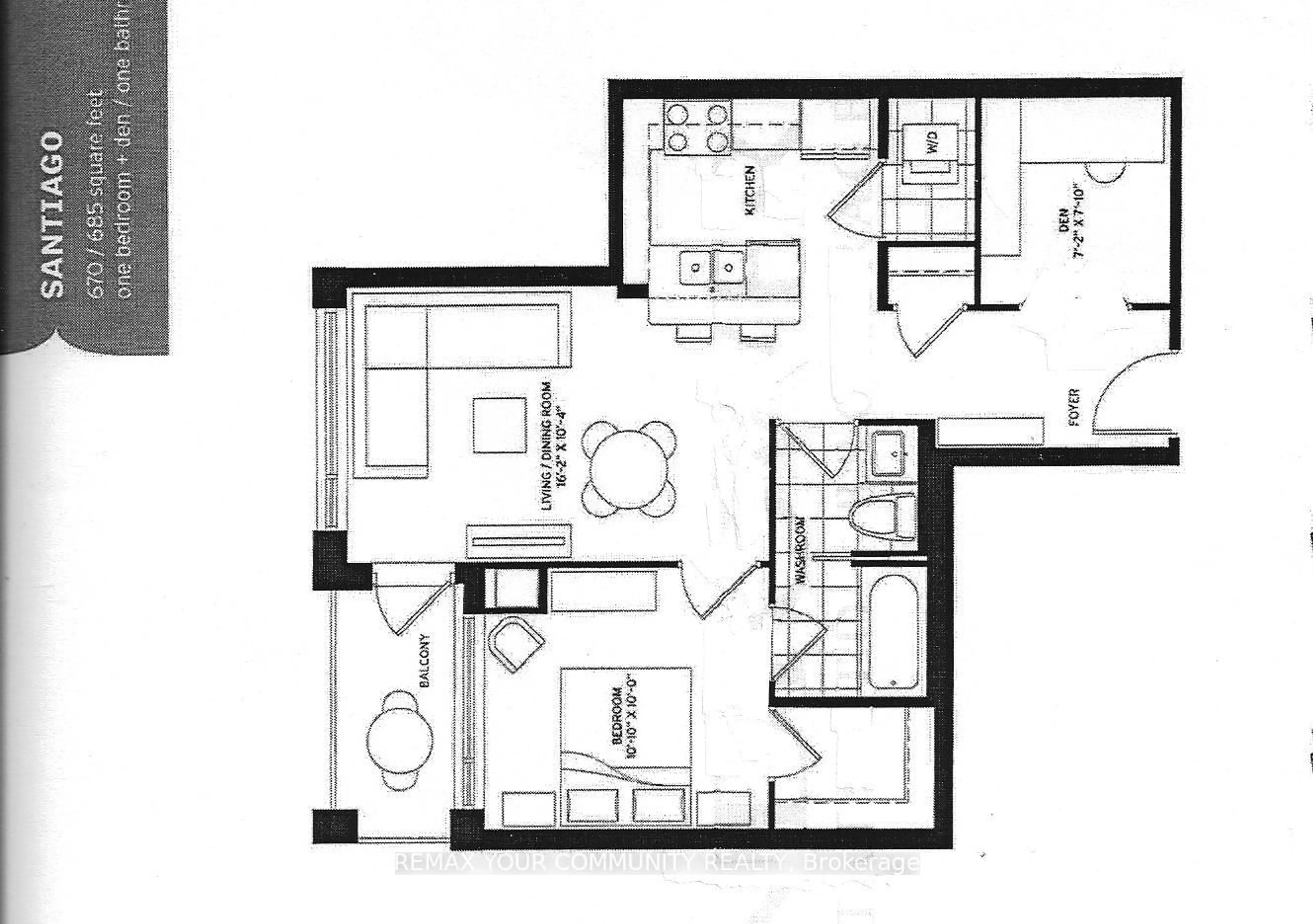 Floor plan for 8110 Birchmount Rd #724, Markham Ontario L6G 0E3