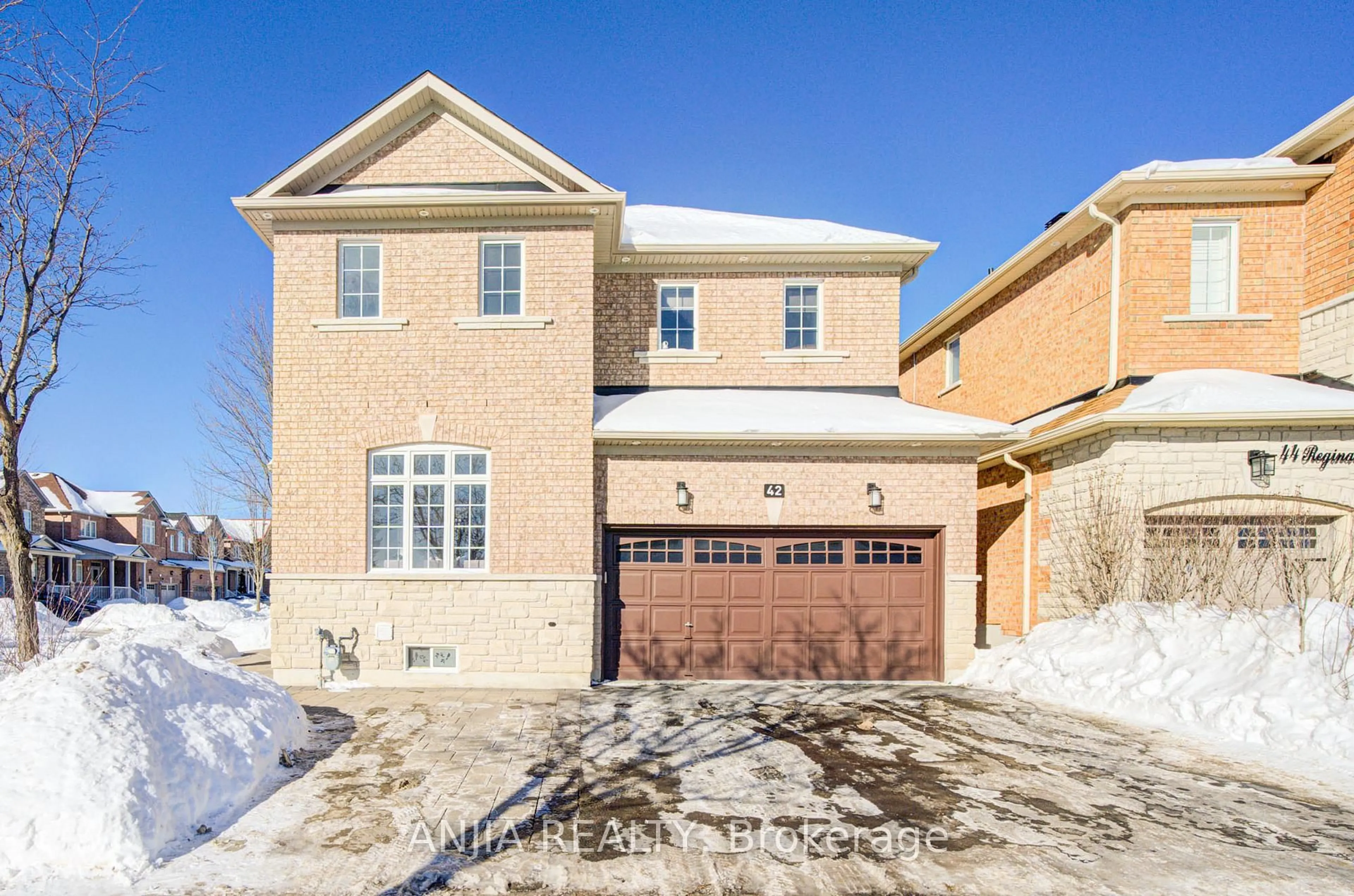 Home with brick exterior material, street for 42 Reginald Lamb Cres, Markham Ontario L6B 0B5