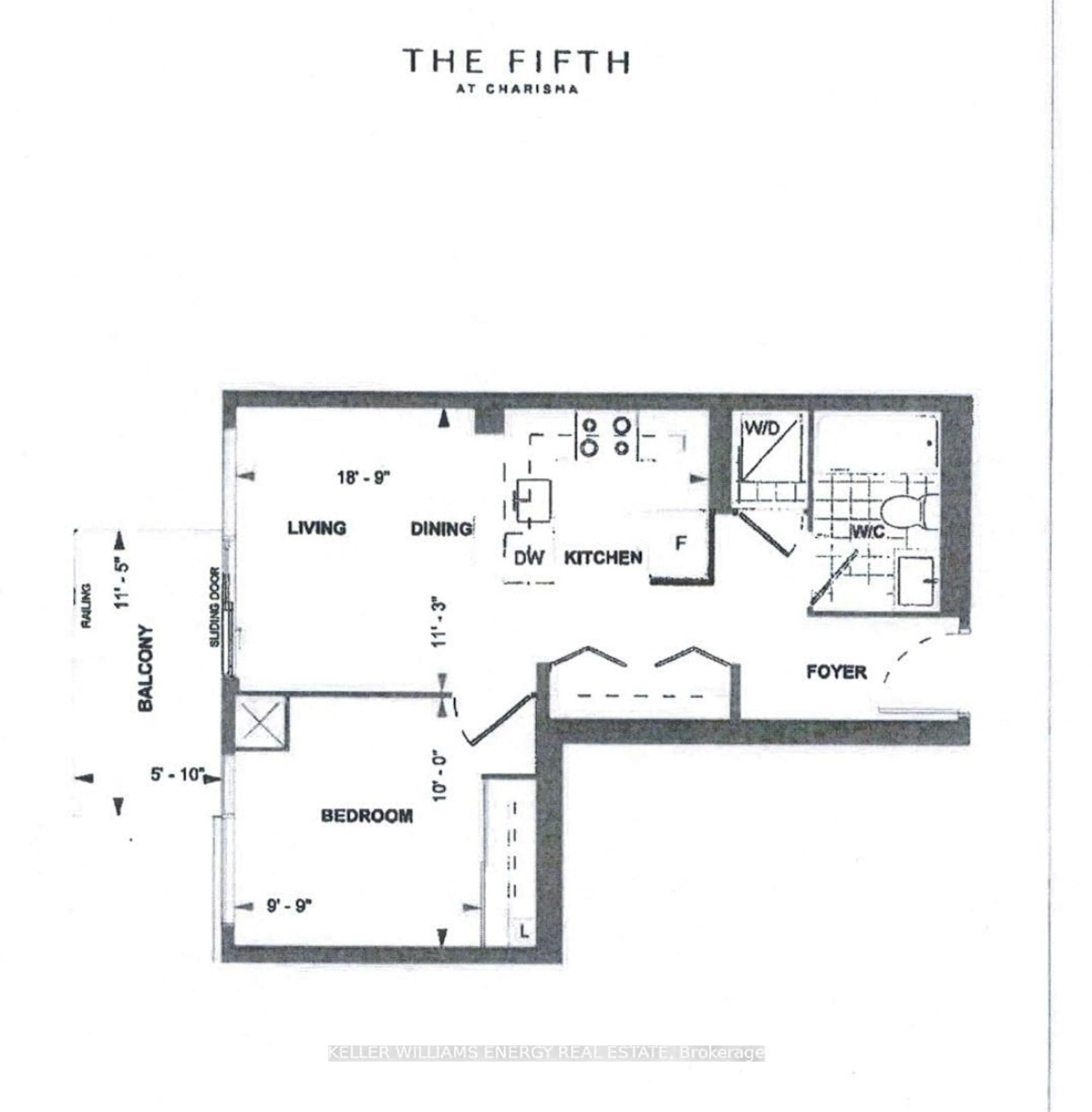Floor plan for 27 Korda Gate #2810, Vaughan Ontario L4K 2M9