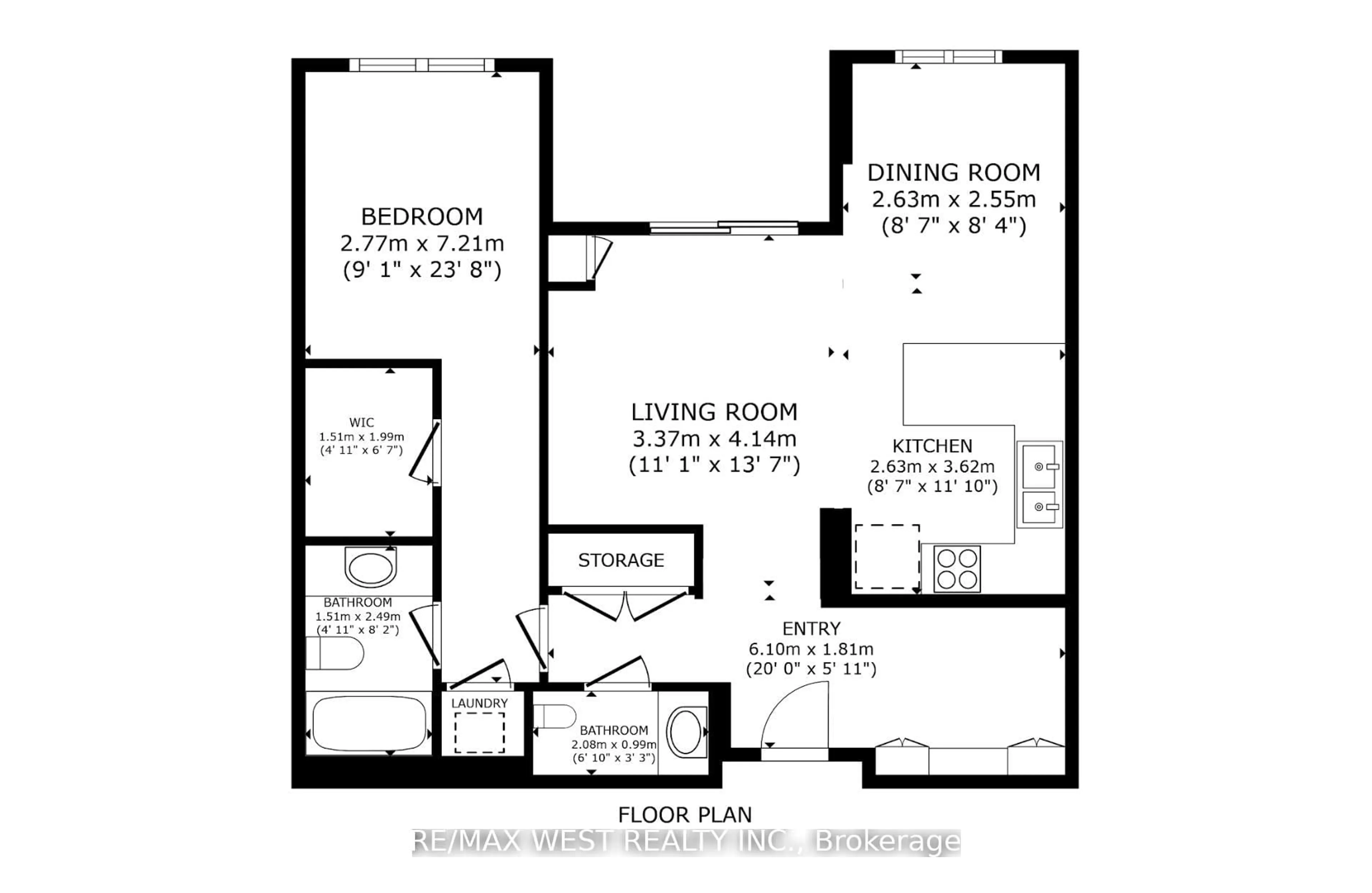 Floor plan for 24 Woodstream Blvd #710, Vaughan Ontario L4L 8C4