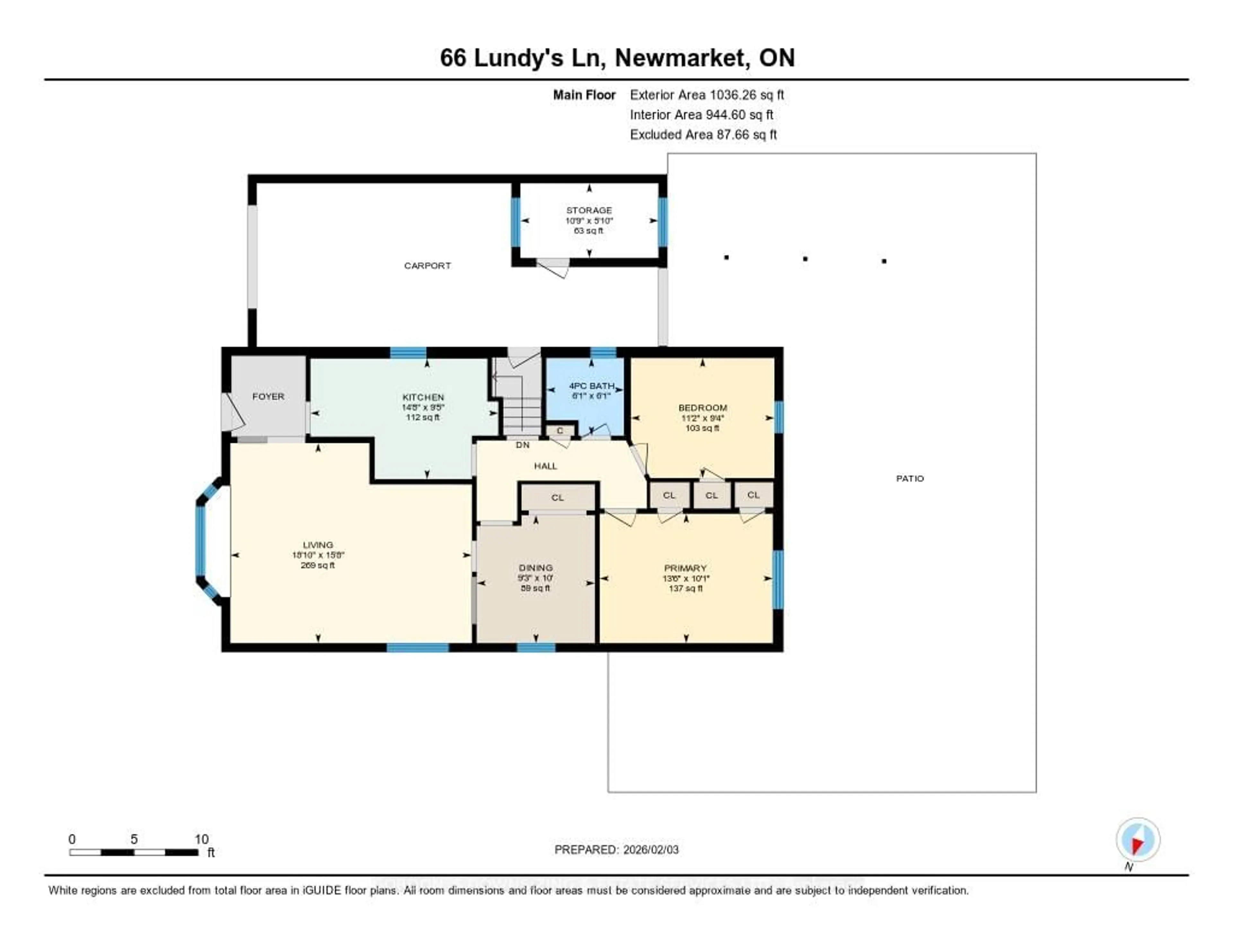 Floor plan for 66 Lundy's Lane, Newmarket Ontario L3Y 3R8