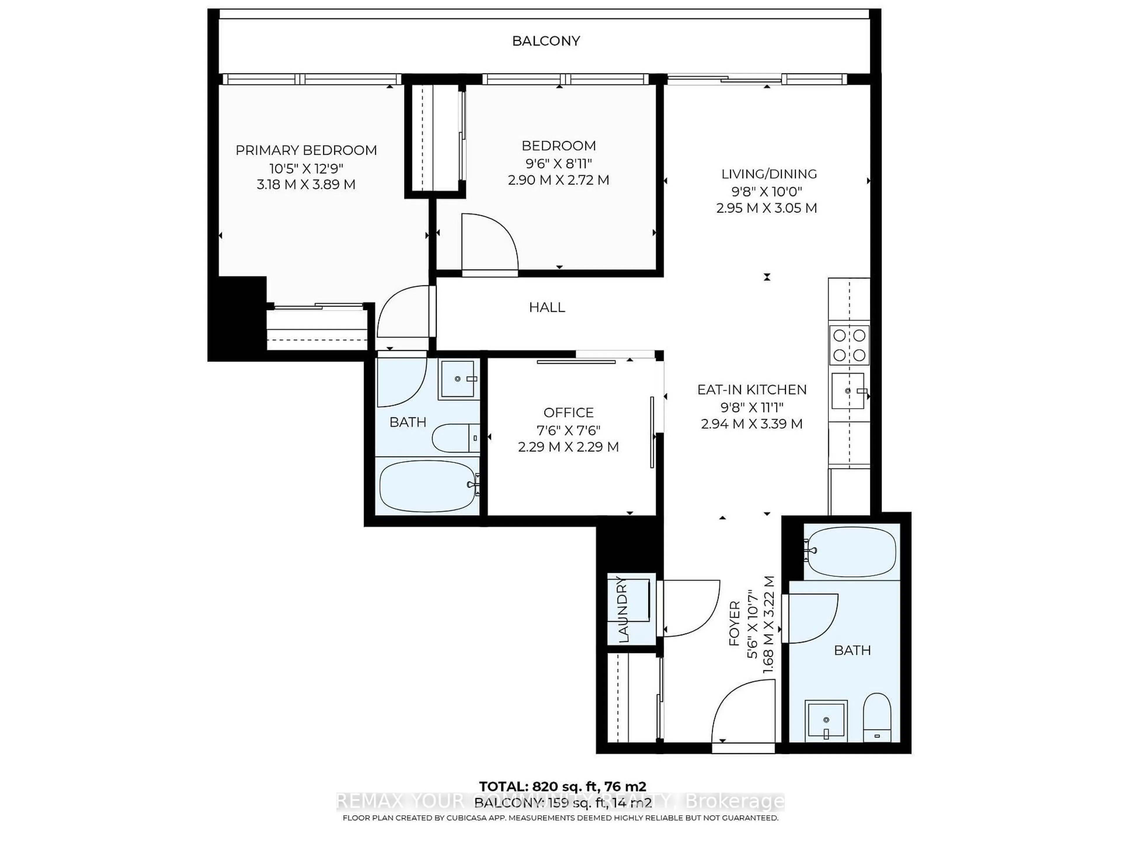 Floor plan for 5 Buttermill Ave #4601, Vaughan Ontario L4K 0J5
