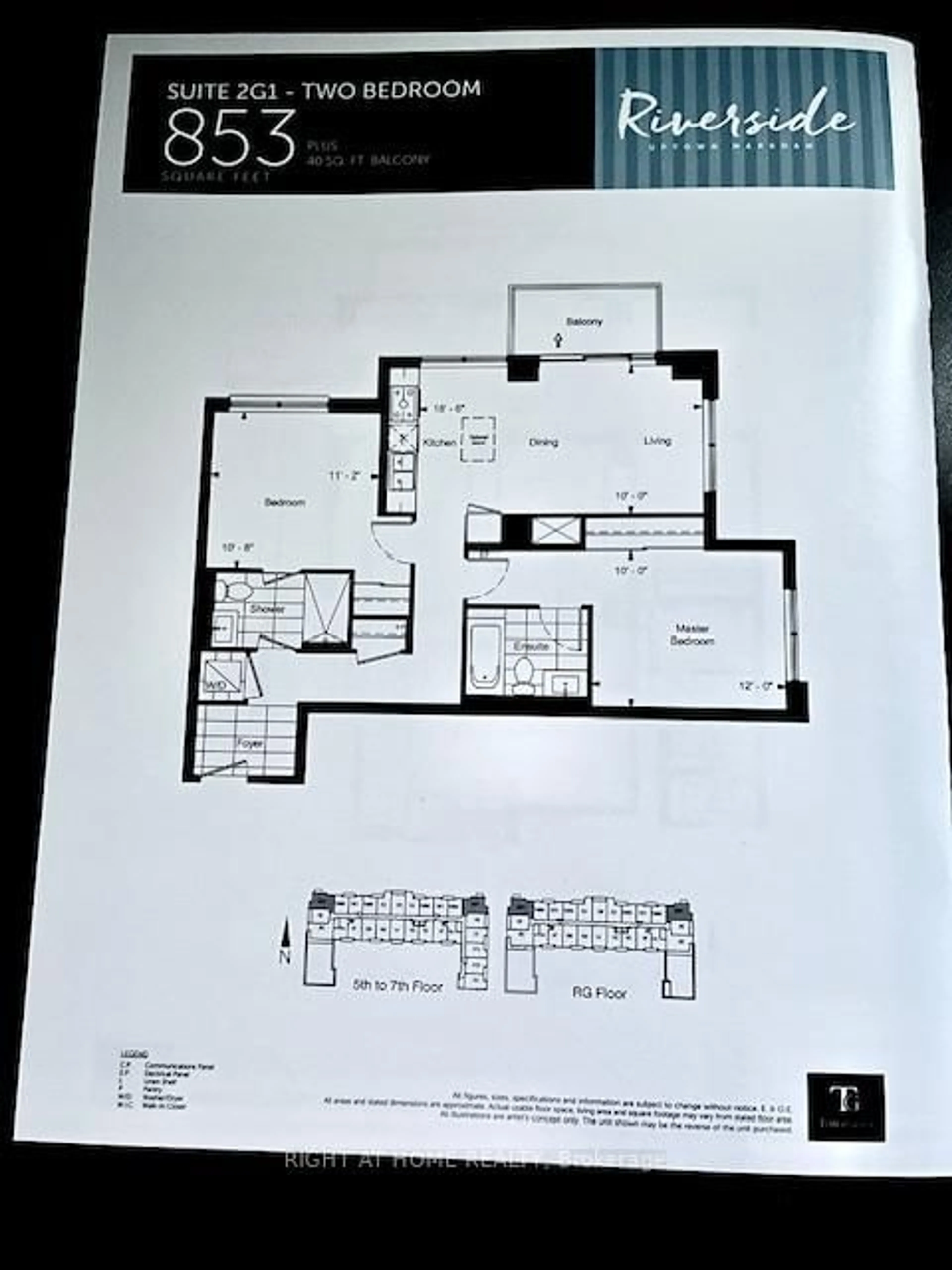 Floor plan for 25 Water Walk Dr #710, Markham Ontario L6G 0G3