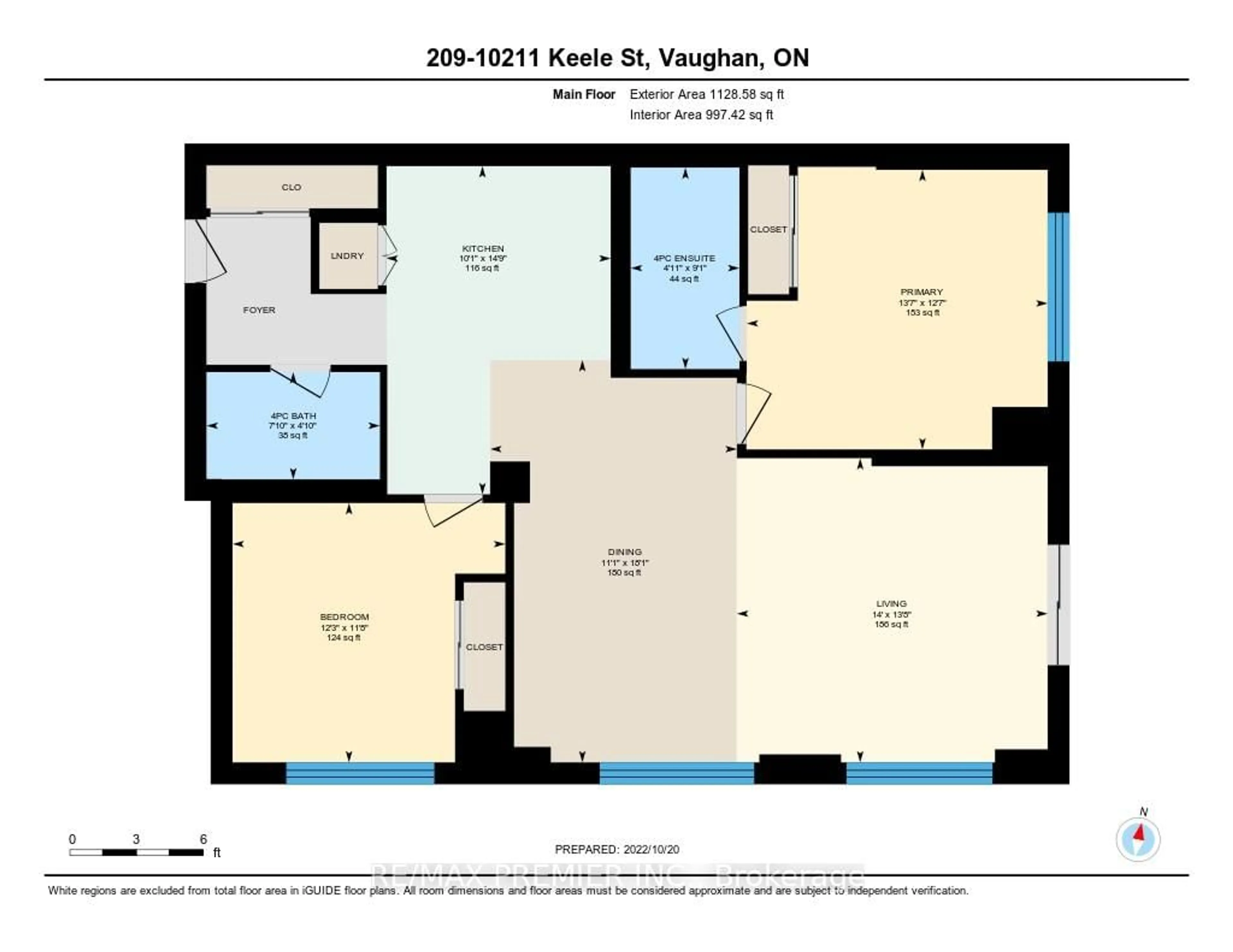 Floor plan for 10211 Keele St #209, Vaughan Ontario L6A 4R7