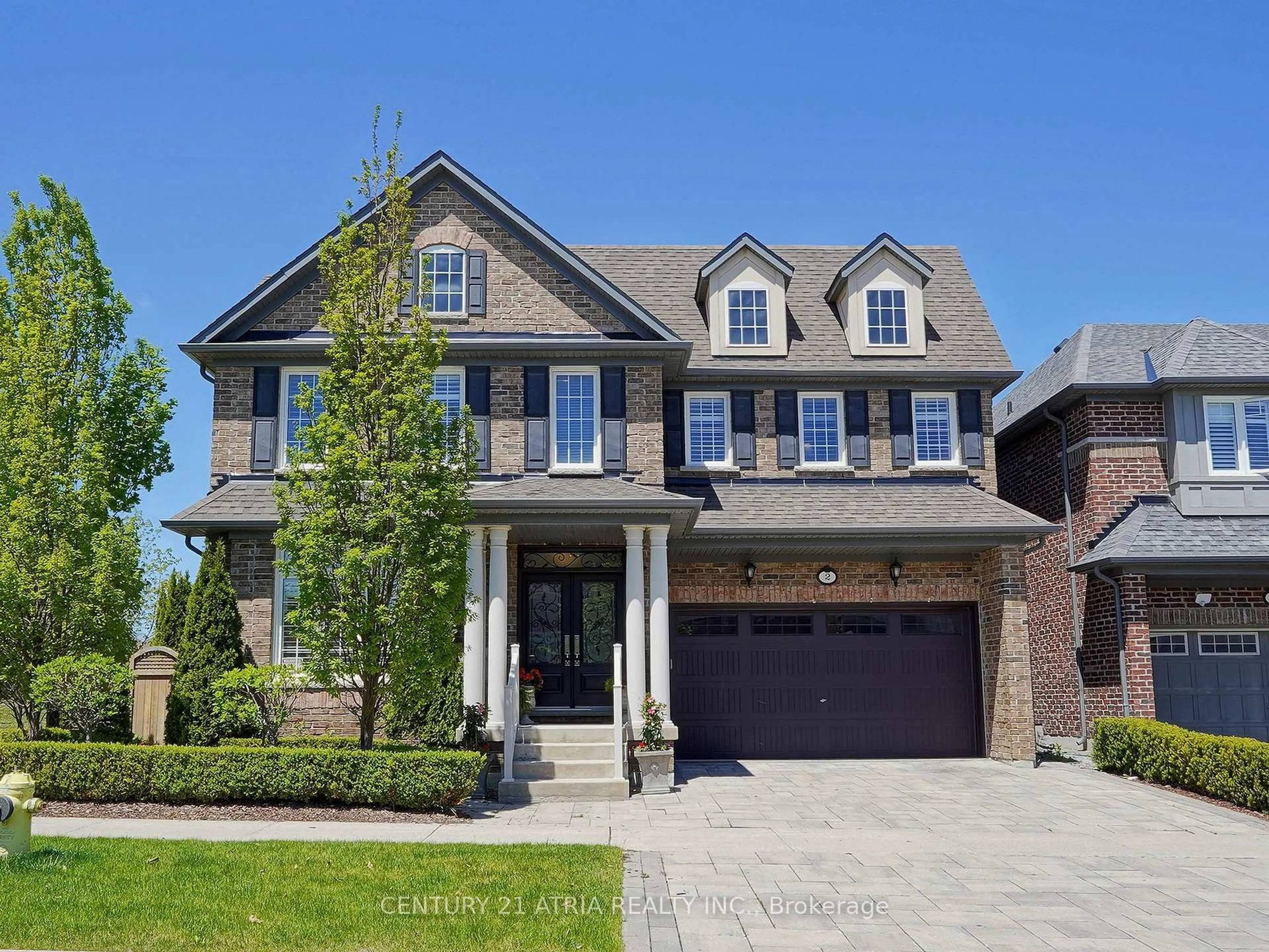 Home with brick exterior material, street for 2 Colonel George Mclaren Dr, Markham Ontario L6C 0L3