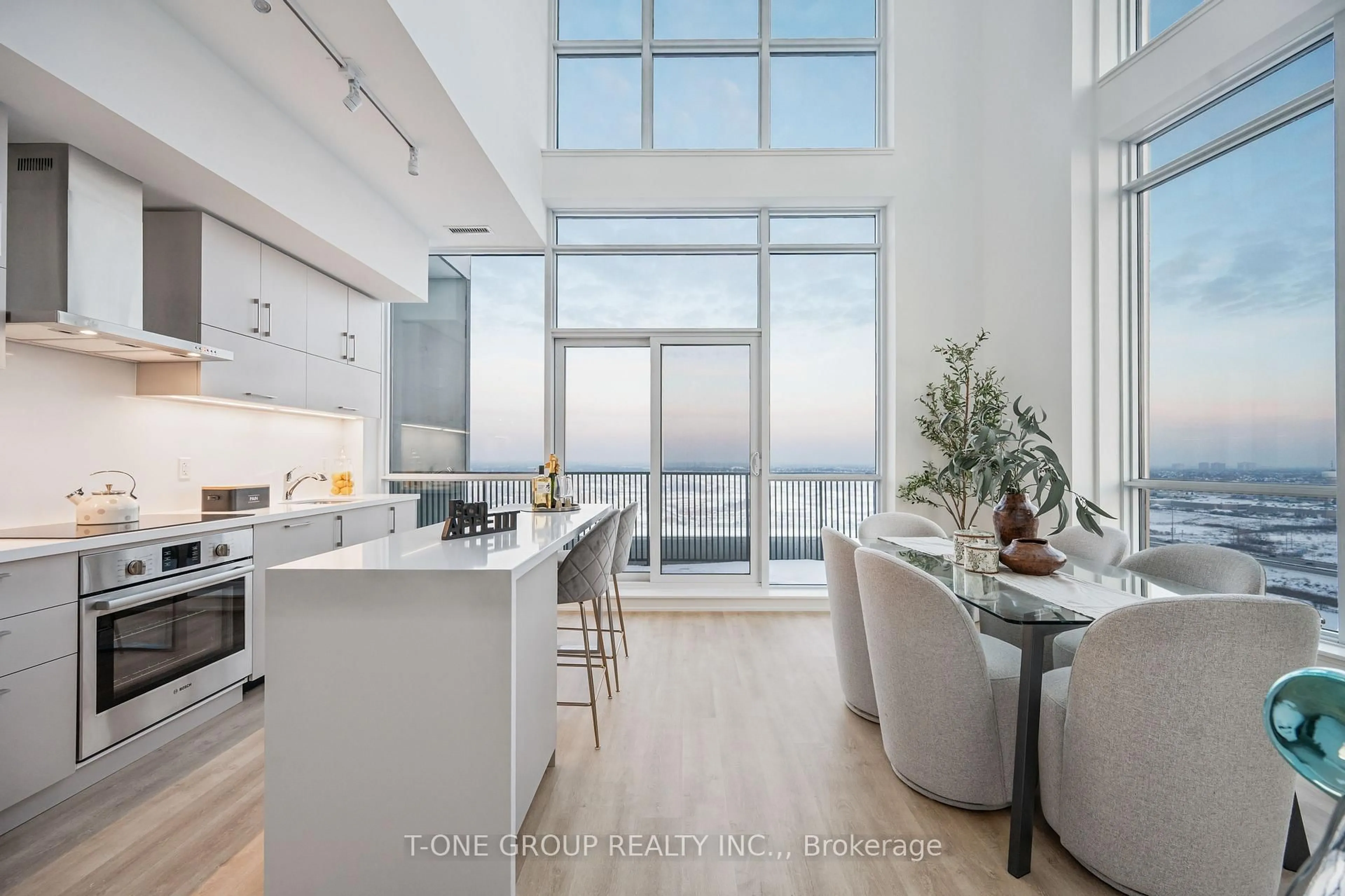 Open concept kitchen, ceramic/tile floor for 56 Andre de Grasse St #PH19, Markham Ontario L6G 0H9