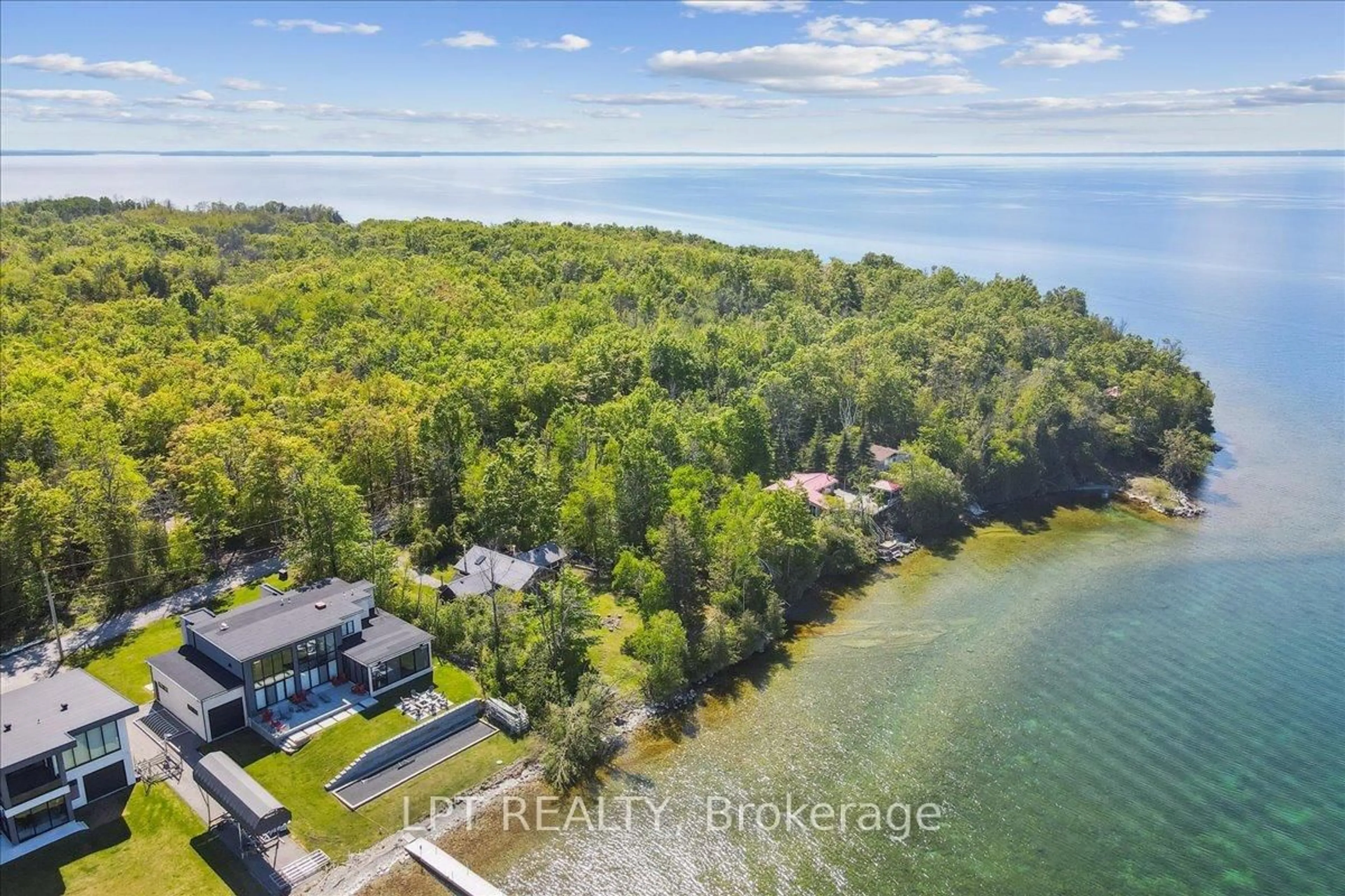 A pic from outside/outdoor area/front of a property/back of a property/a pic from drone, water/lake/river/ocean view for 1689 Chief Joseph Snake Rd, Georgina Islands Ontario L0E 1R0