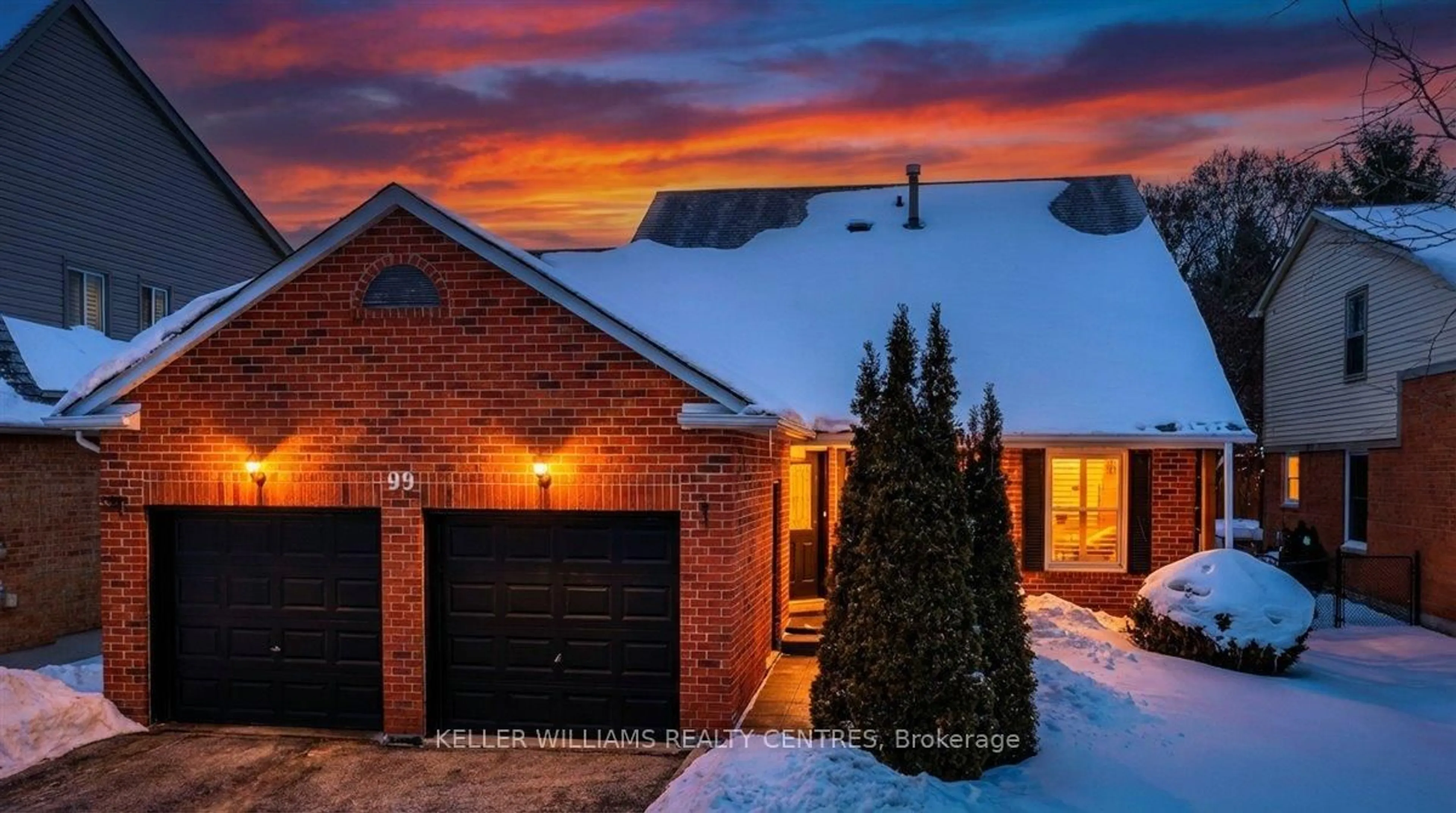 Home with brick exterior material, street for 99 Peevers Cres, Newmarket Ontario L3Y 7T2