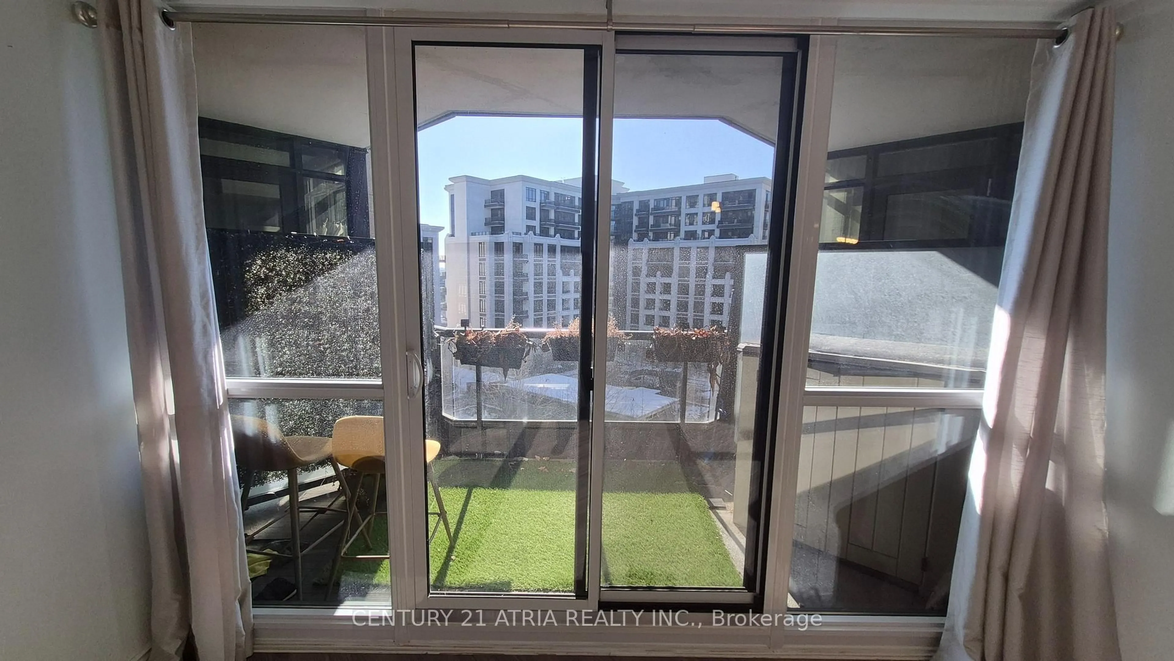 Balcony in the apartment, city buildings view from balcony for 33 Clegg Rd #801, Markham Ontario L6G 1C7