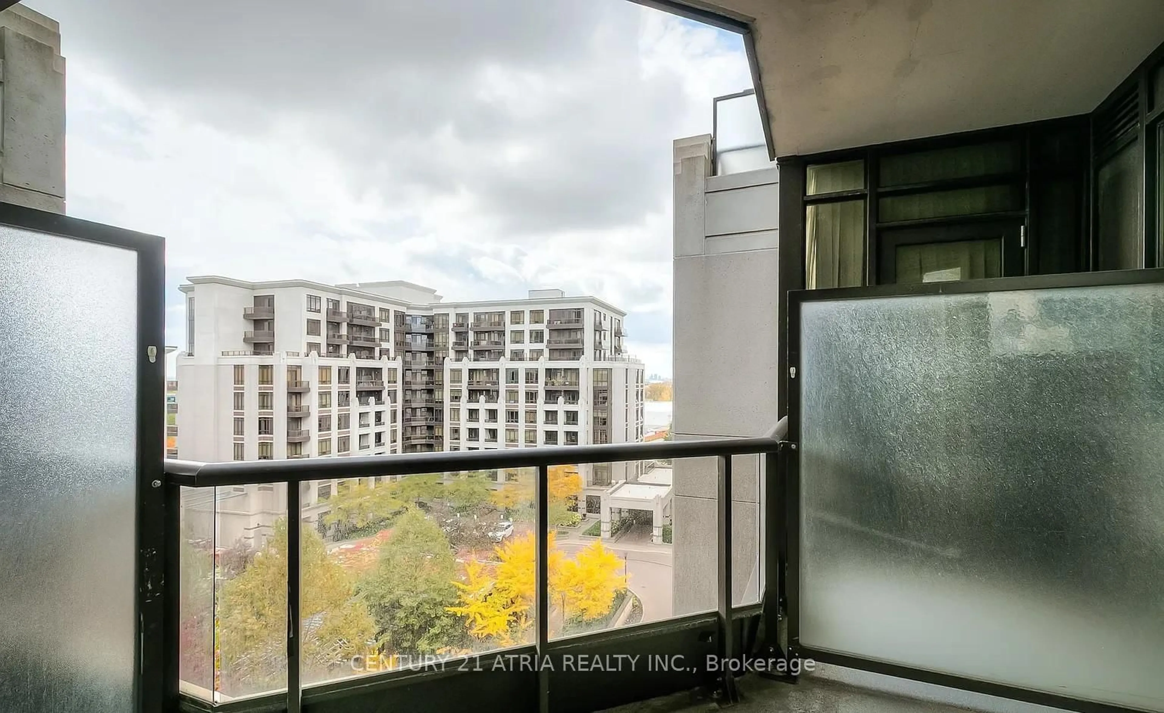 Balcony in the apartment, city buildings view from balcony for 33 Clegg Rd #801, Markham Ontario L6G 1C7