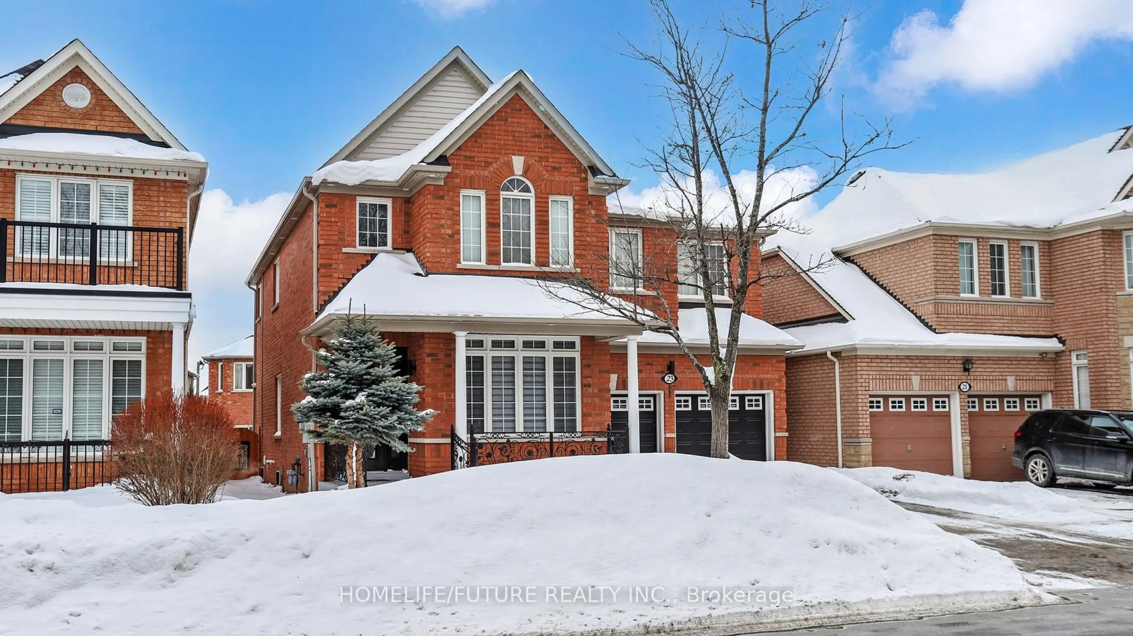 Home with brick exterior material, street for 23 Oakborough Dr, Markham Ontario L6B 0H3